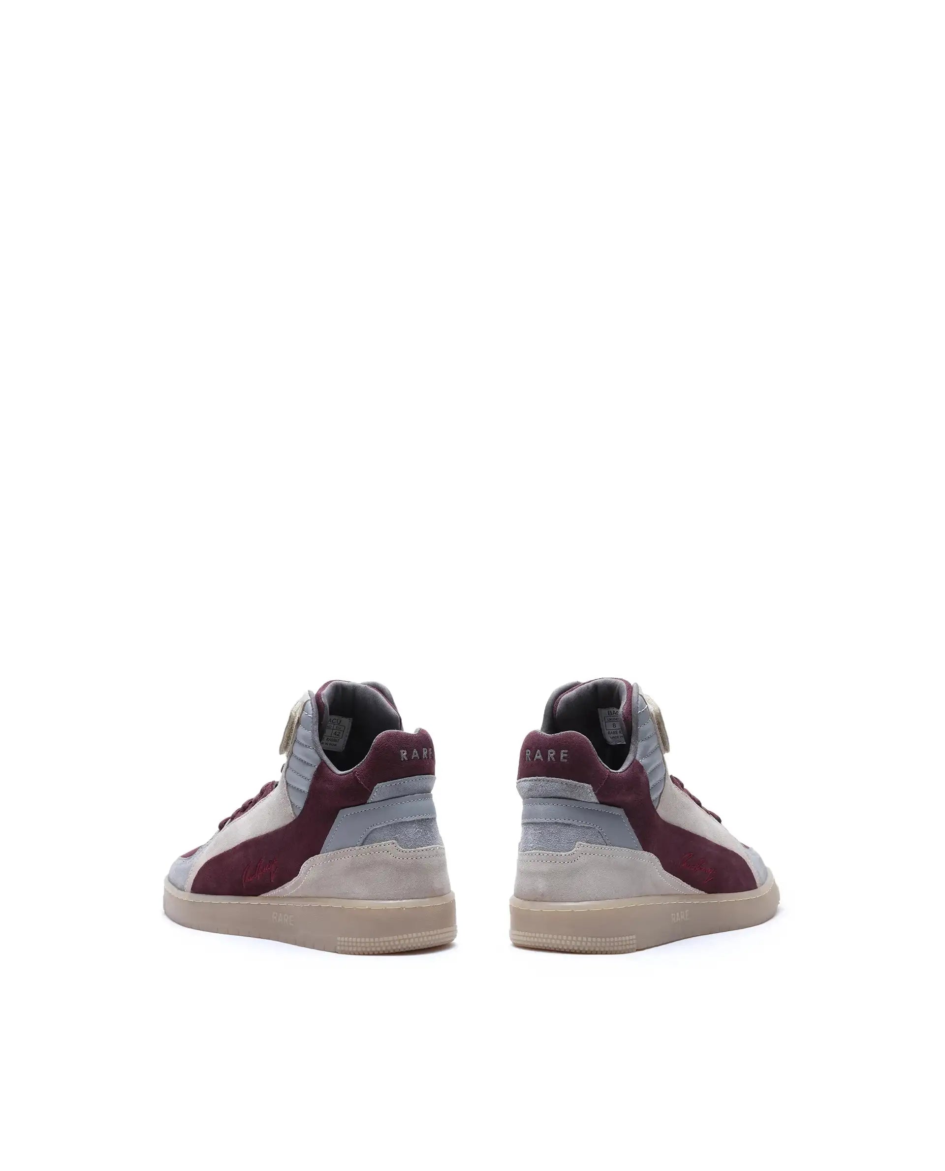 Rare Rabbit Men's Bacu Burgundy Lace-Up Suede Leather Closure Sneakers