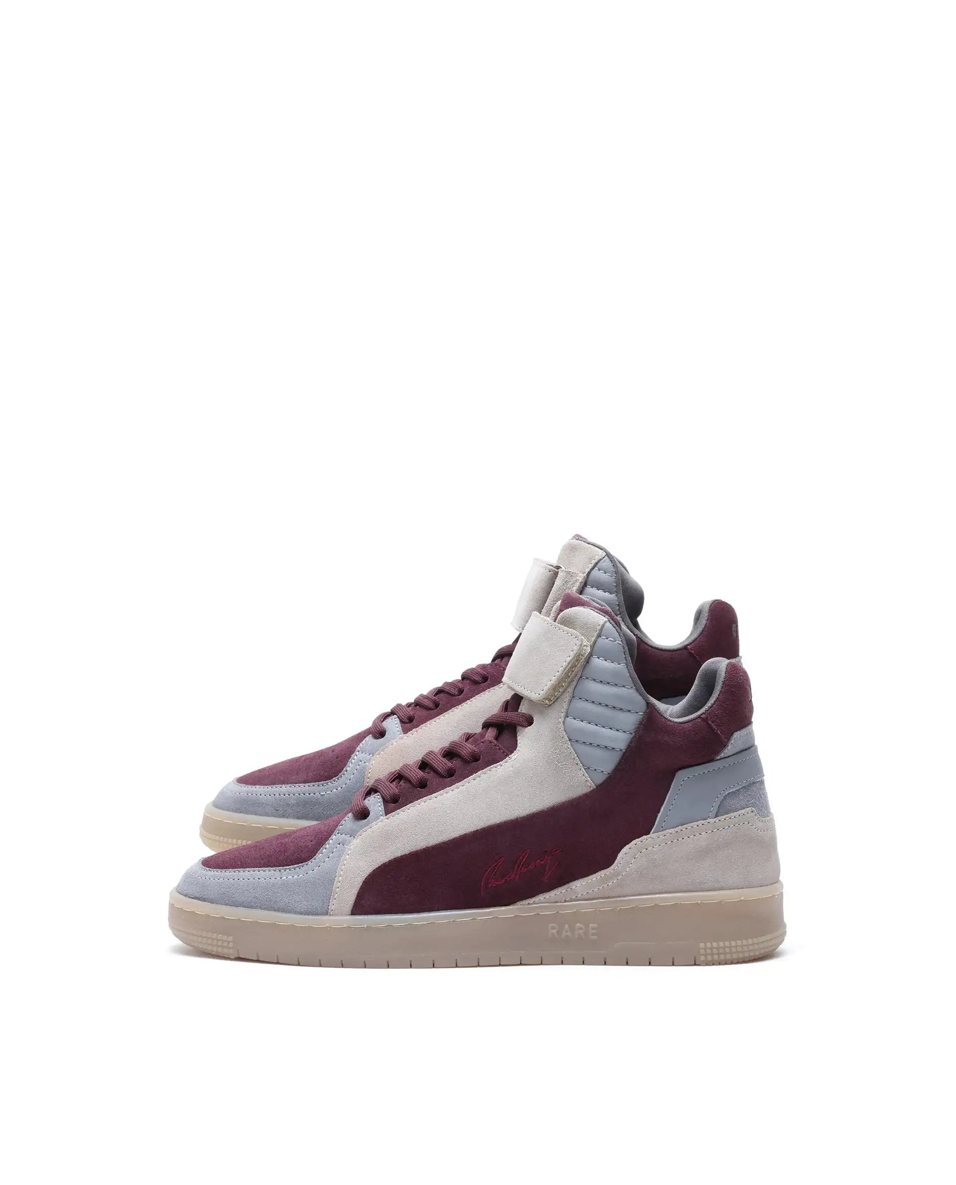 Rare Rabbit Men's Bacu Burgundy Lace-Up Suede Leather Closure Sneakers
