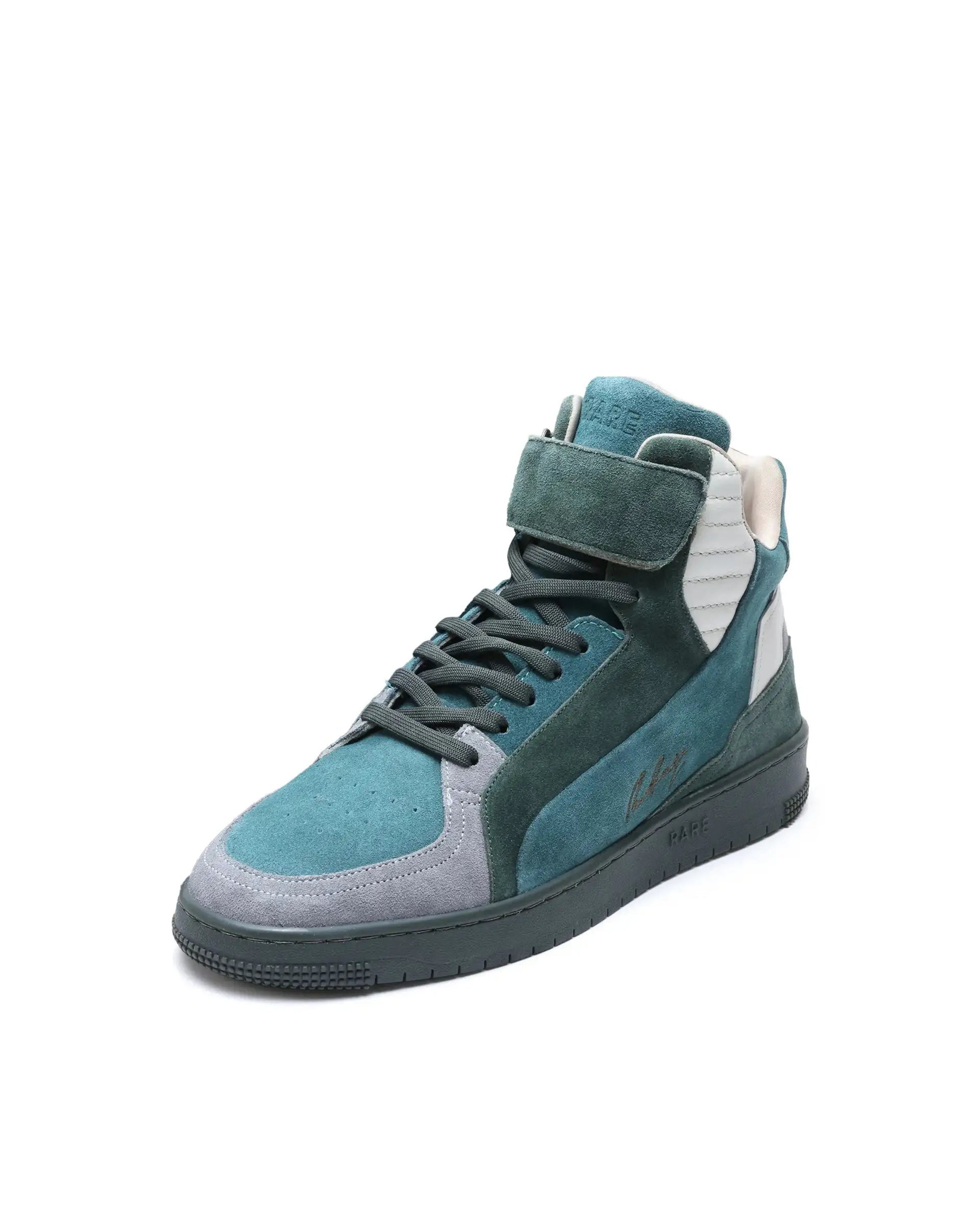 Rare Rabbit Men's Bacu Green Lace-Up Suede Leather Closure Sneaker