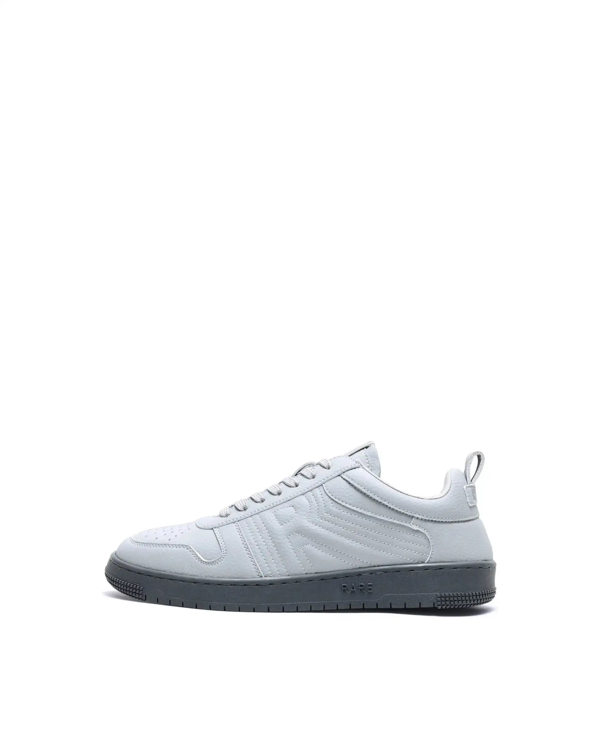 Rare Rabbit Men's Bane Grey Micro Leather Sneaker