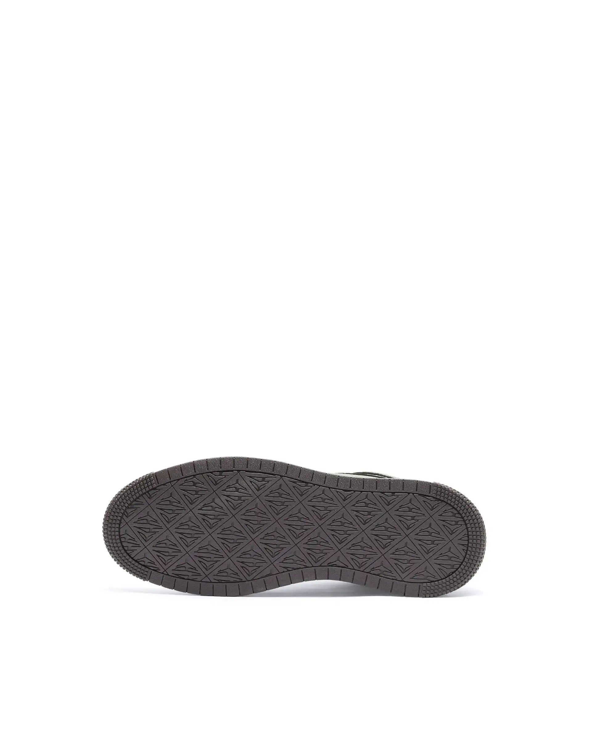 Rare Rabbit Men's Bane Olive Micro Leather Sneaker