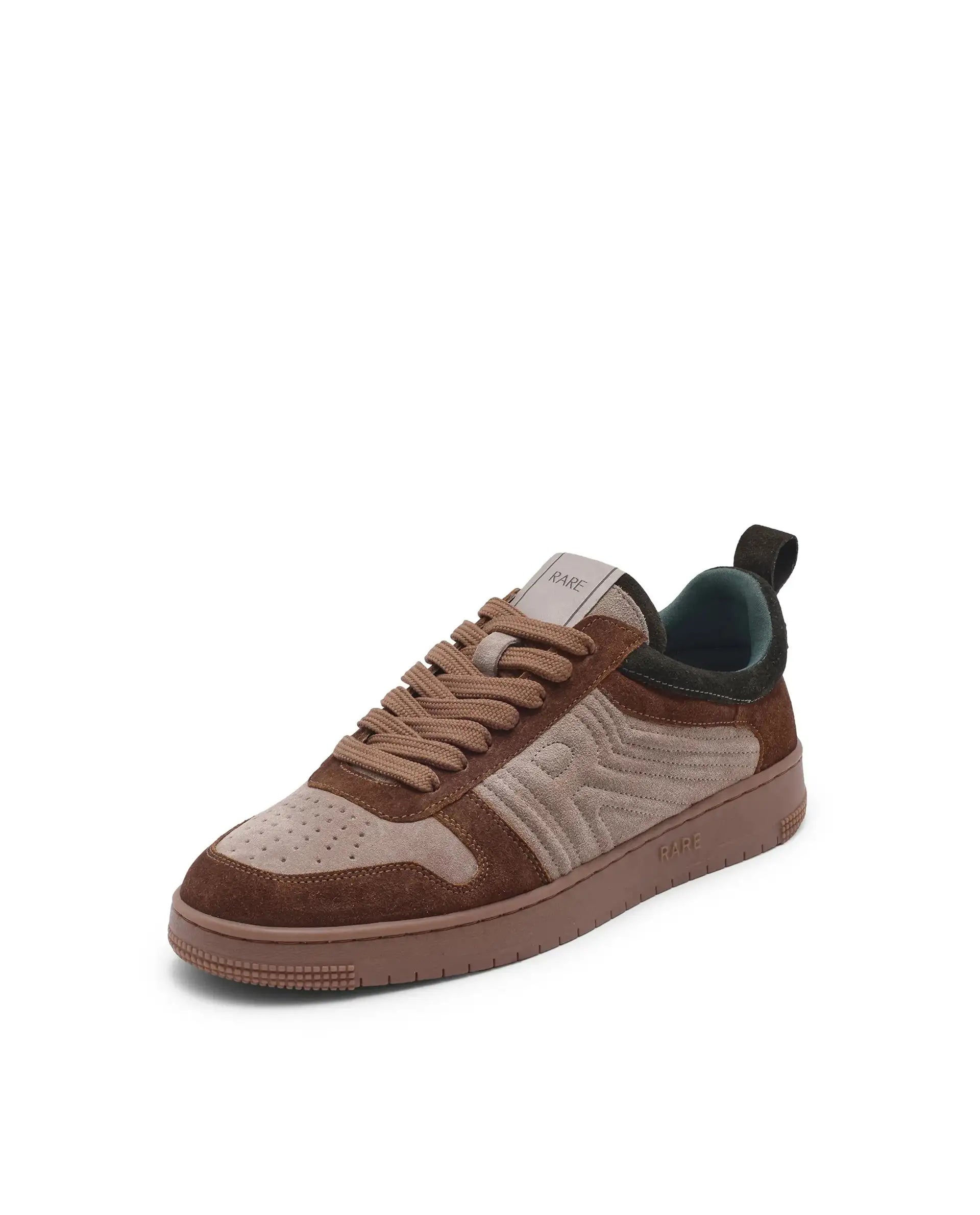 Rare Rabbit Men's Banes Beige /Tan Genuine Suede Leather Low-Top Lace Up Sneaker Shoes