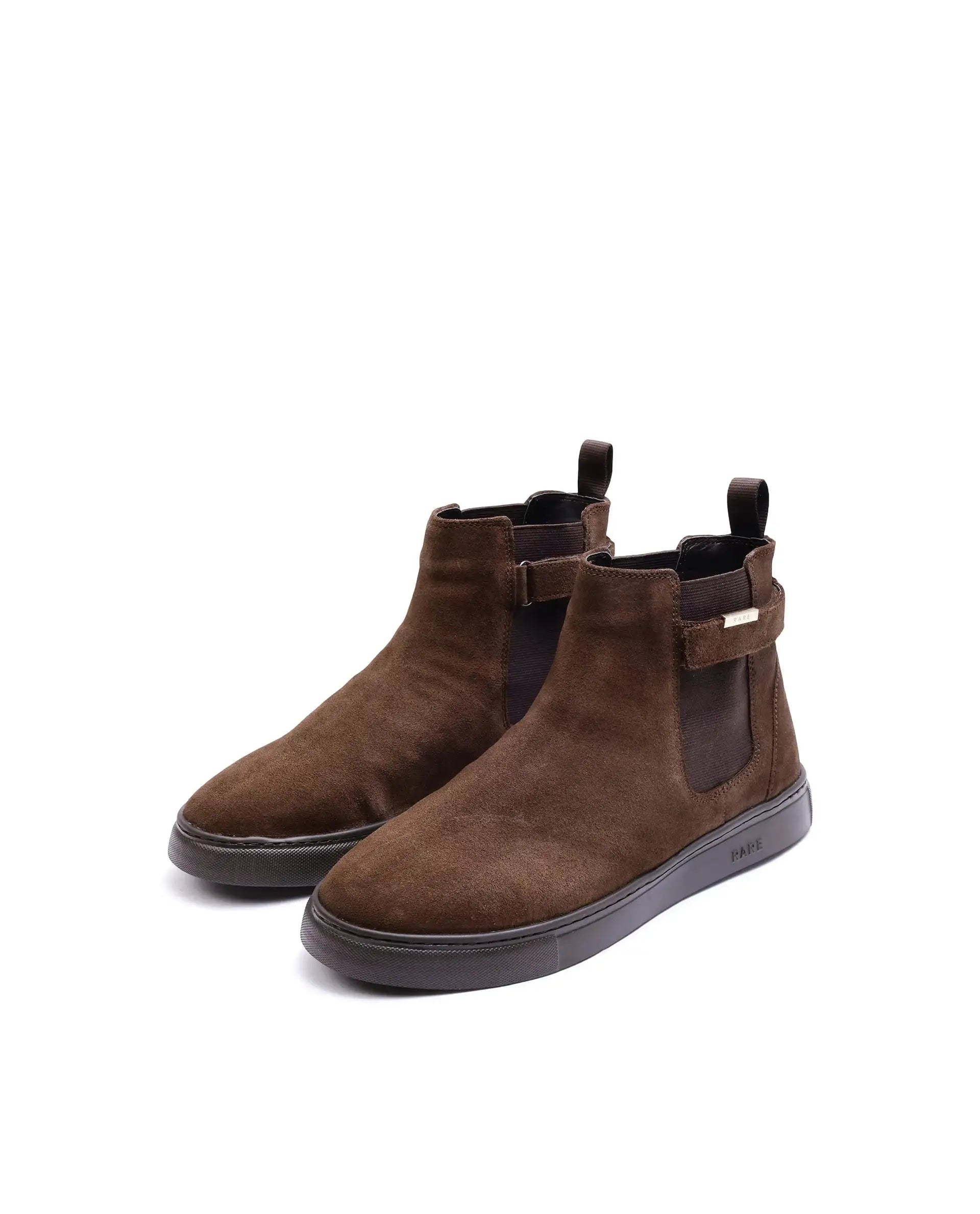 Rare Rabbit Men Berus Dark Brown Suede Slip-on Closure Shoes