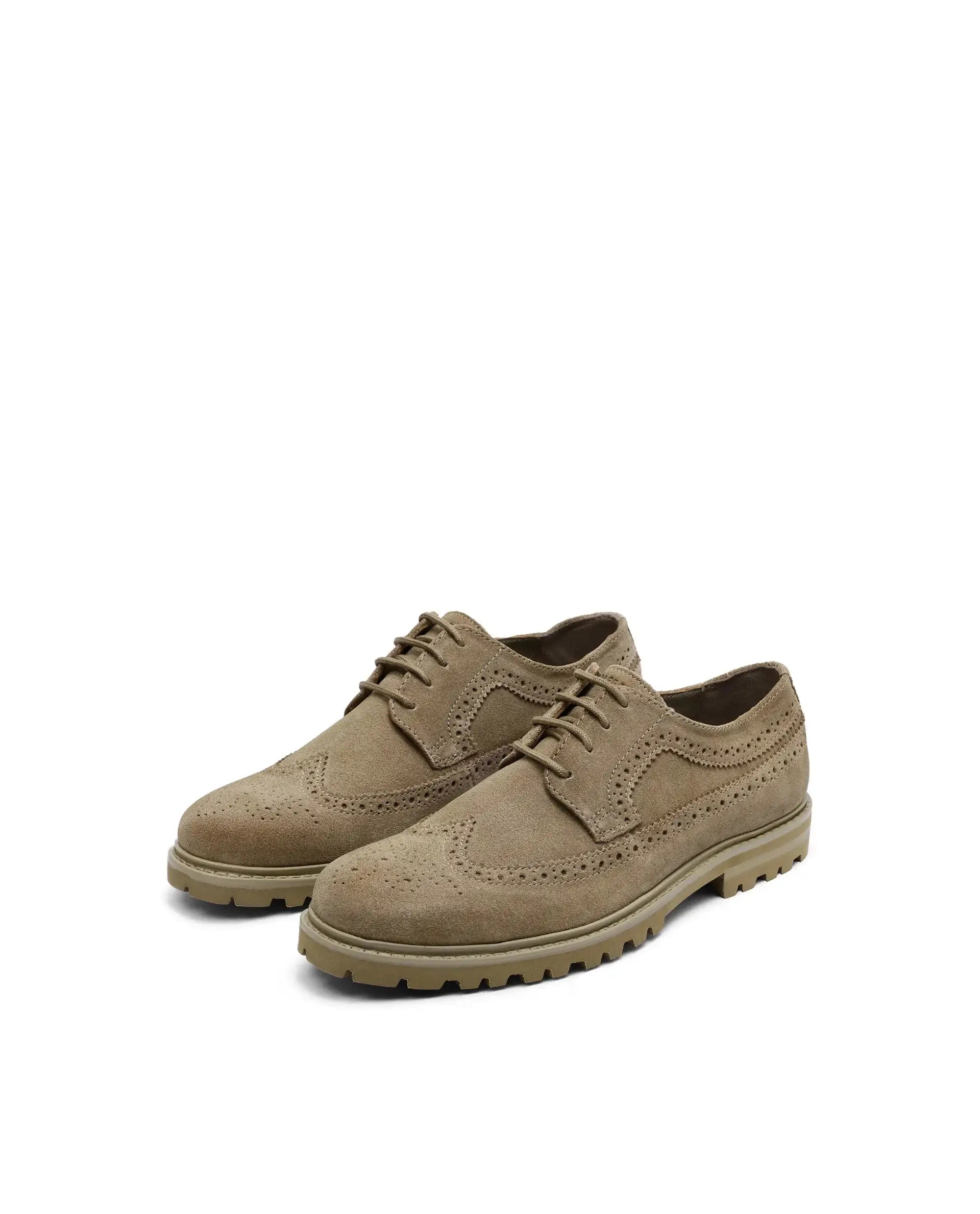 Rare Rabbit Men Brix Camel Suede Lace-Up Closure Shoes