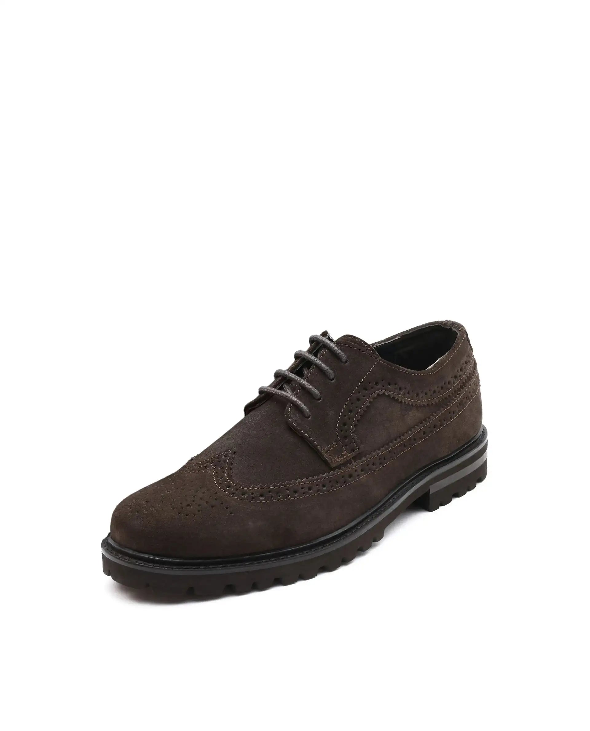 Rare Rabbit Men Brix Coffee Suede Lace-Up Closure Shoes