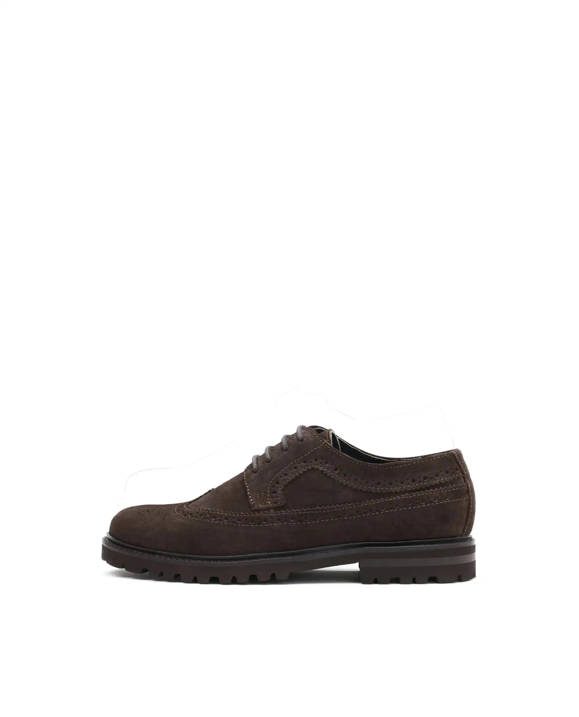 Rare Rabbit Men Brix Coffee Suede Lace-Up Closure Shoes