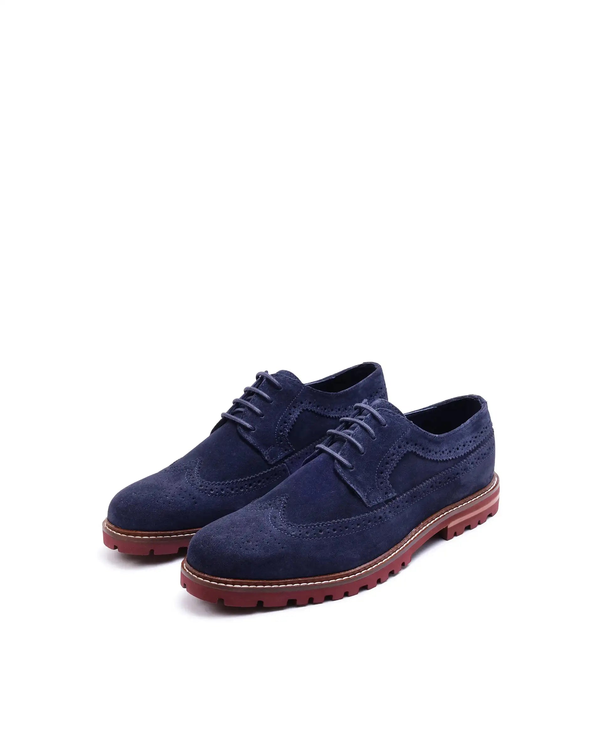 Rare Rabbit Men Brix Navy Suede Lace-Up Closure Shoes