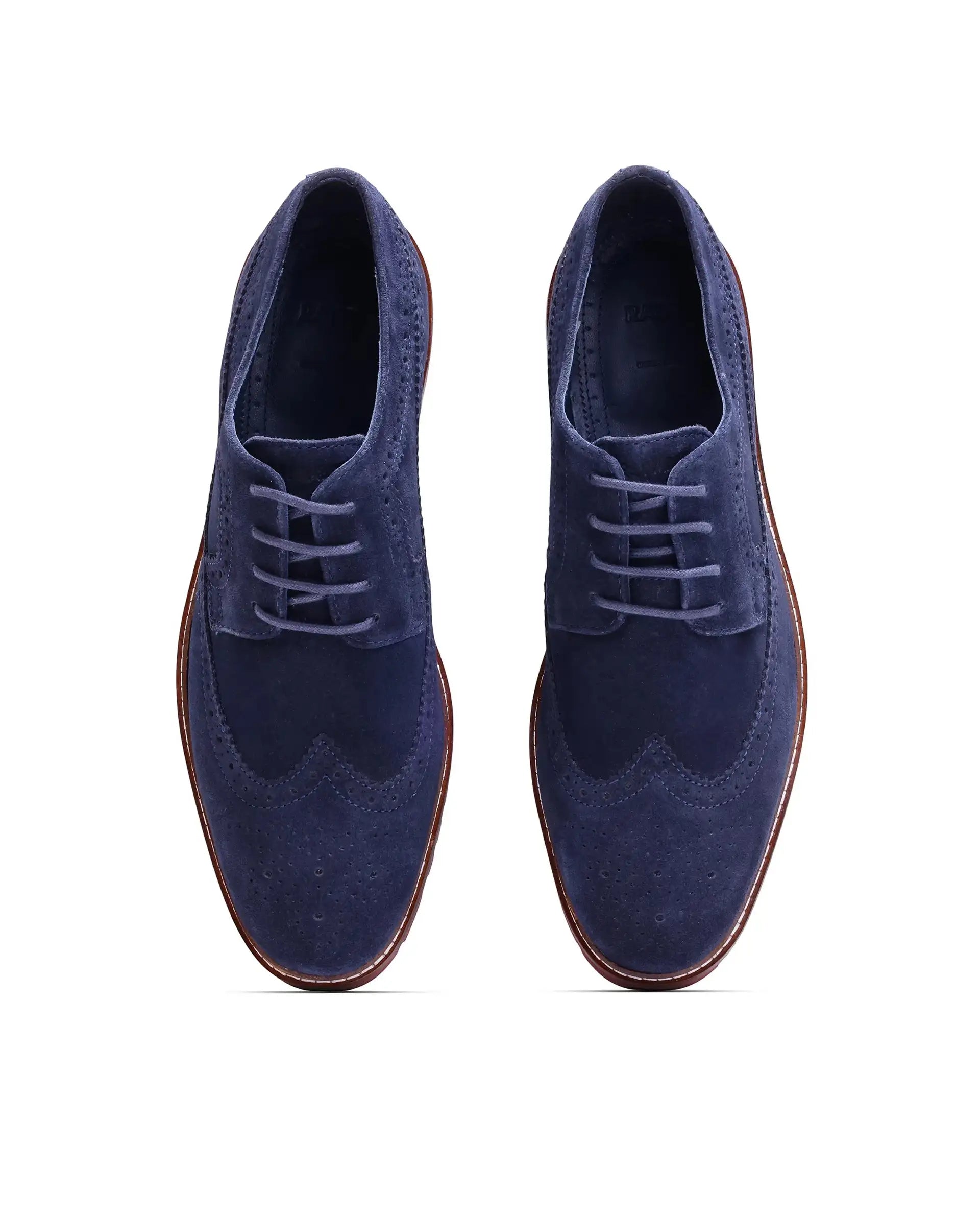 Rare Rabbit Men Brix Navy Suede Lace-Up Closure Shoes