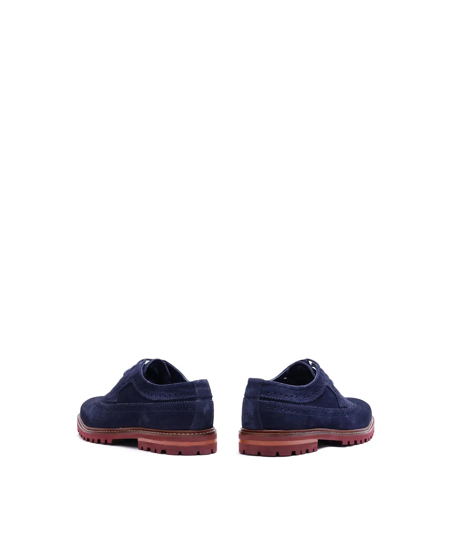Rare Rabbit Men Brix Navy Suede Lace-Up Closure Shoes