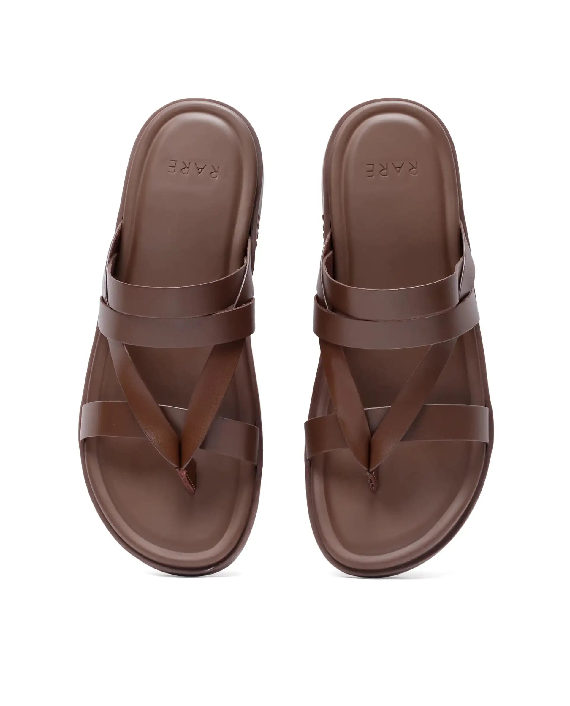 Rare Rabbit Men's Bron Tan Slip-On Closure Sandals