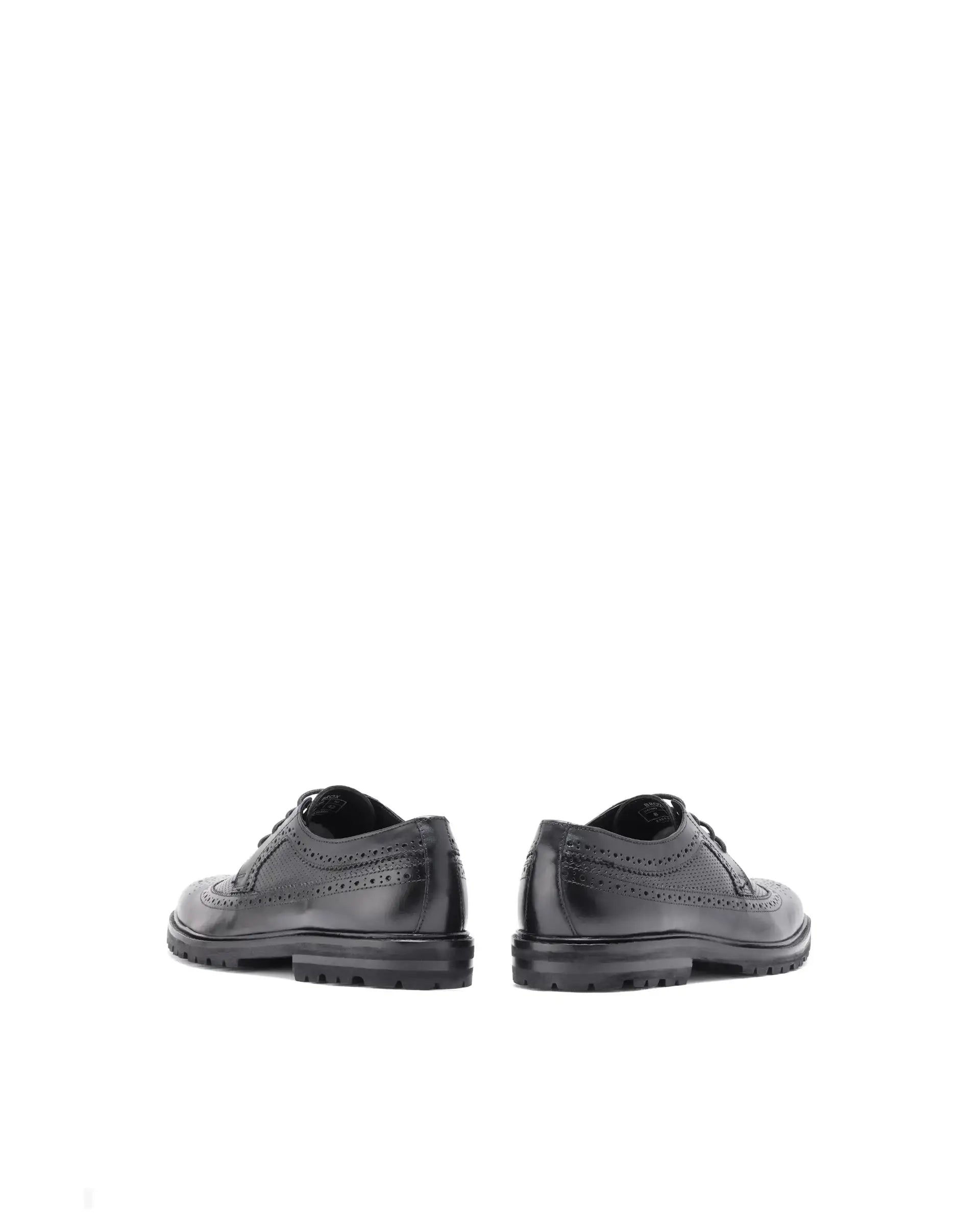 Rare Rabbit Men's Brox Black Plain Shoes