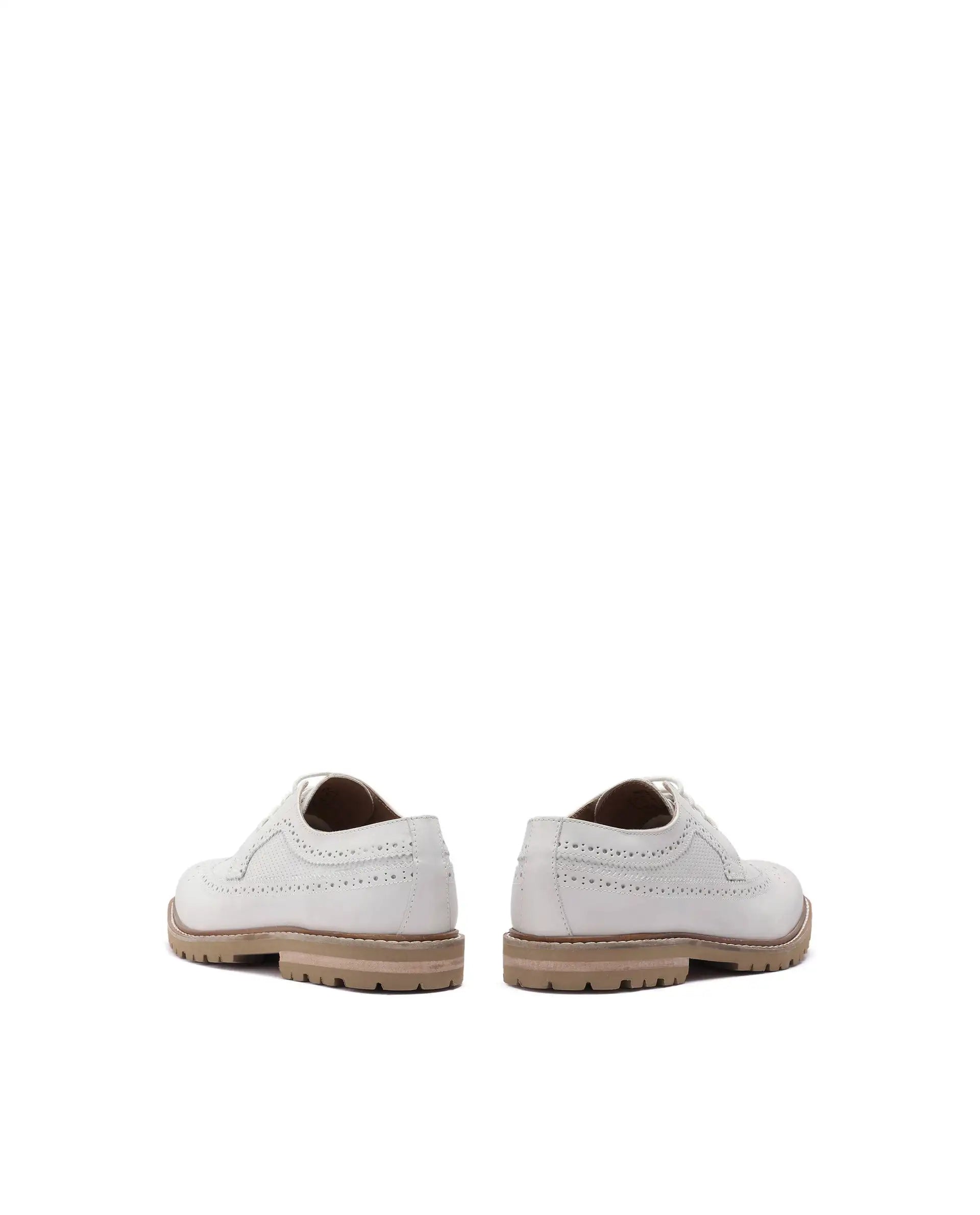Rare Rabbit Men Brox Ivory Lace-Up Shoes