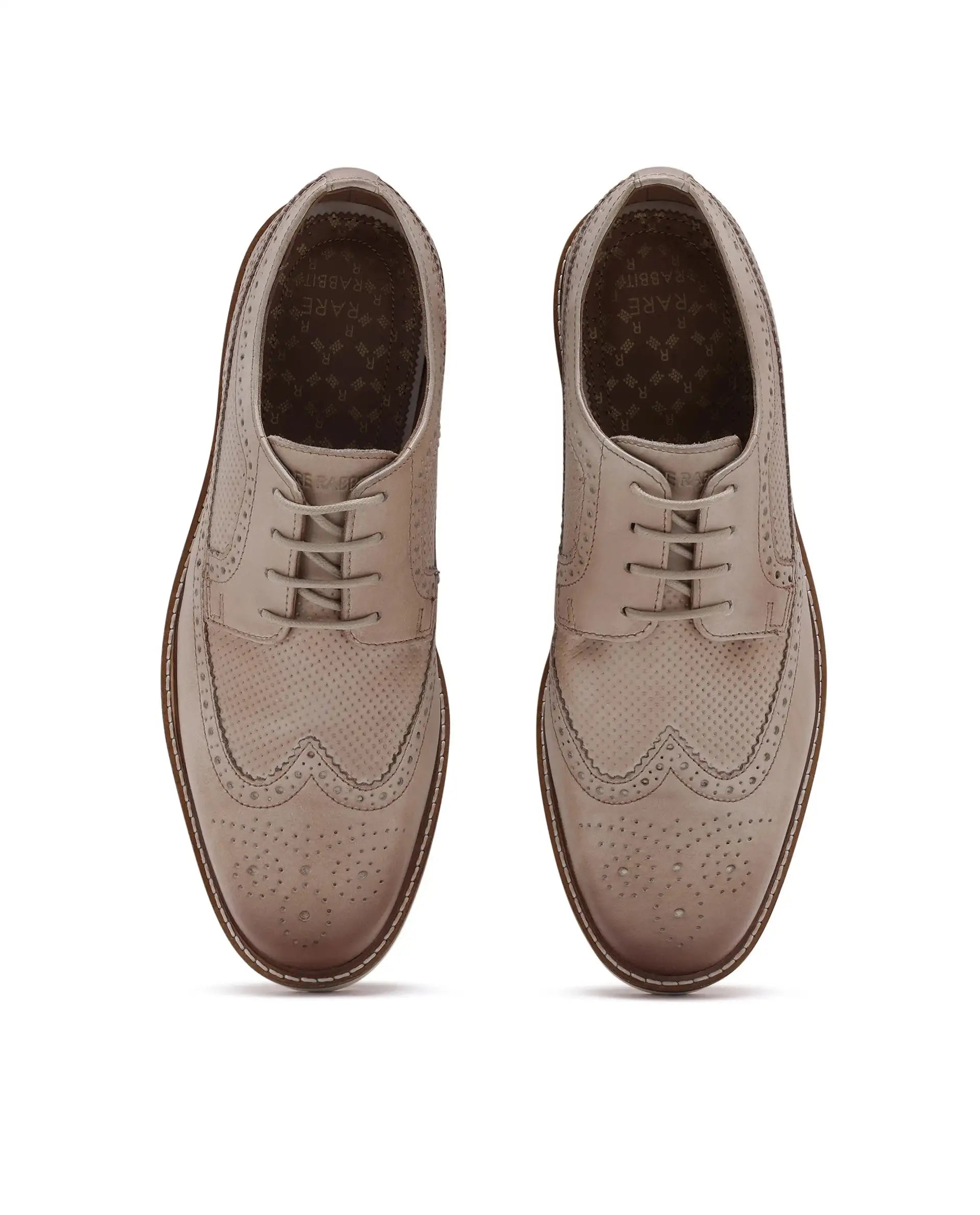 Rare Rabbit Men Brox Tan Lace-Up Shoes