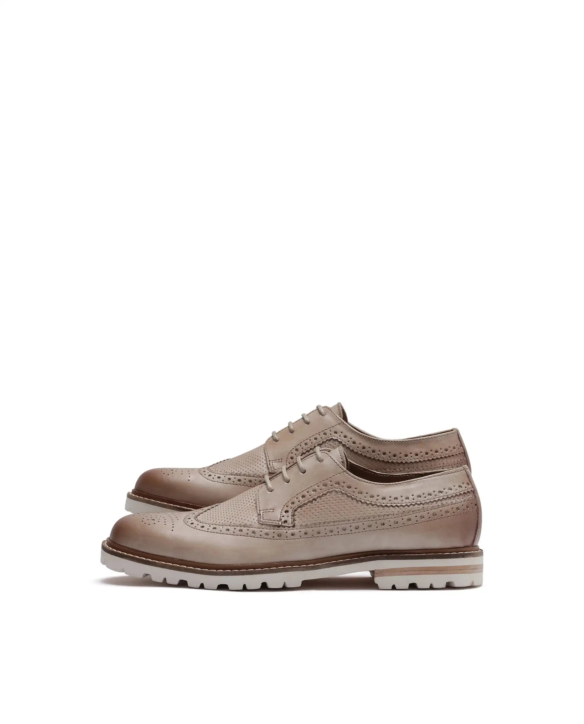 Rare Rabbit Men Brox Tan Lace-Up Shoes
