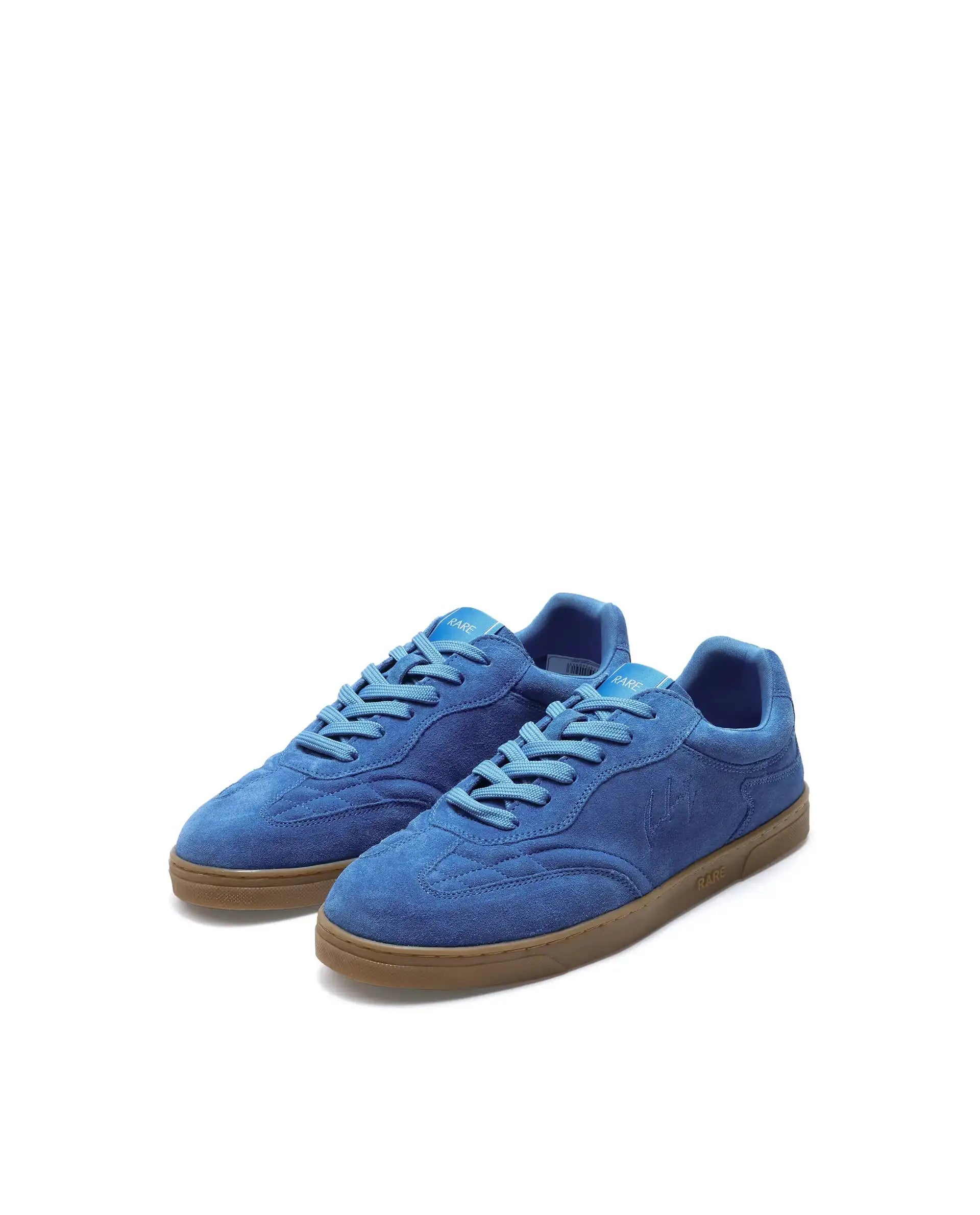 Rare Rabbit Men's Burnie Blue Lace-Up Closure Suede Sneaker