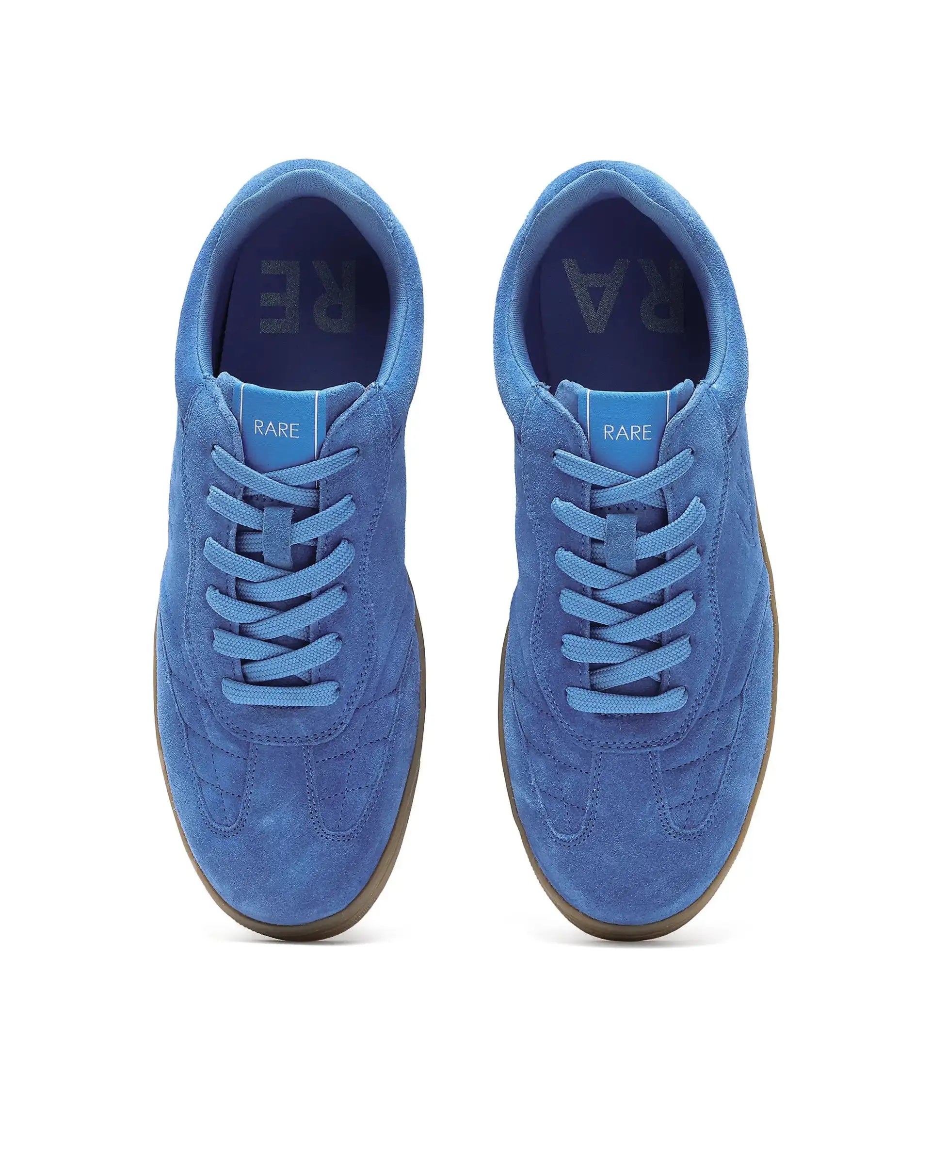 Rare Rabbit Men's Burnie Blue Lace-Up Closure Suede Sneaker