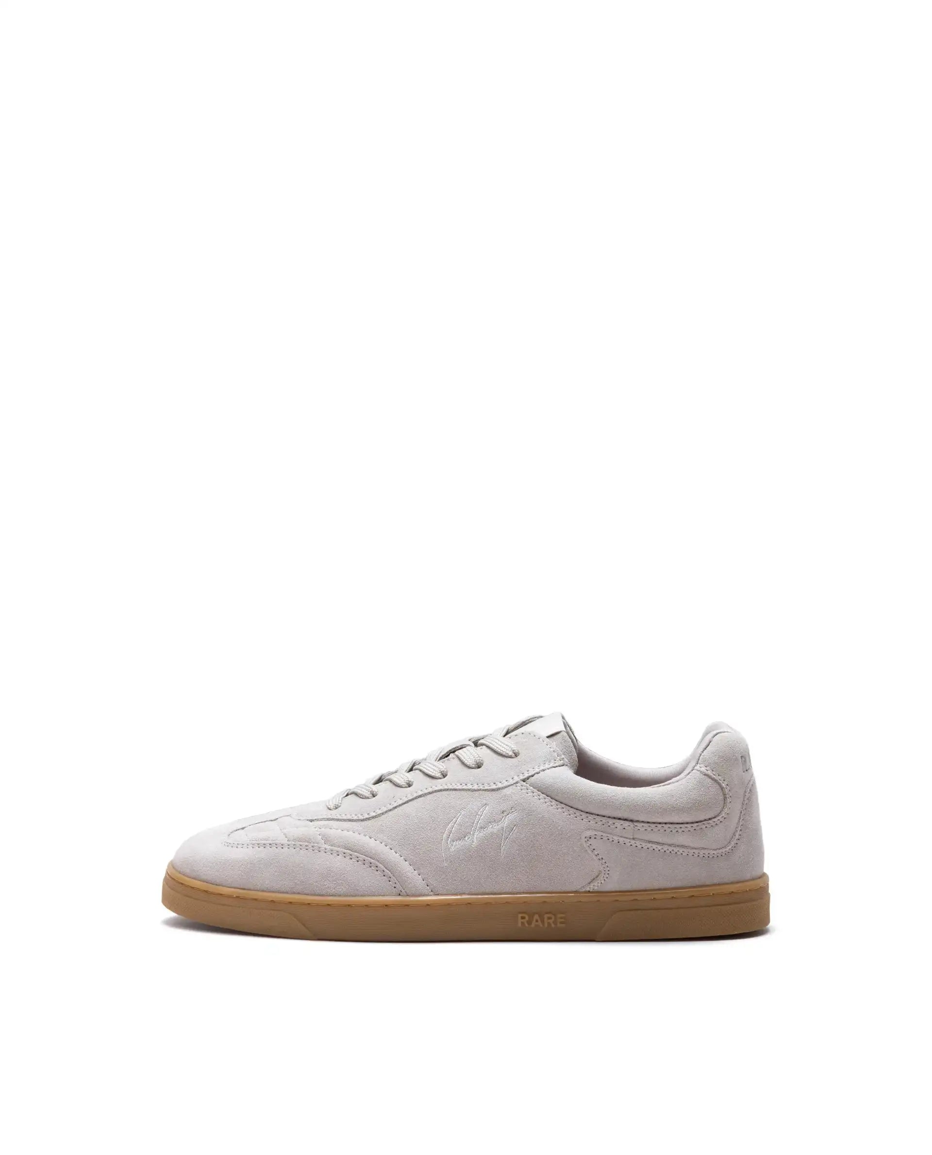 Rare Rabbit Men's Burnie Grey Lace-Up Closure Suede Sneaker