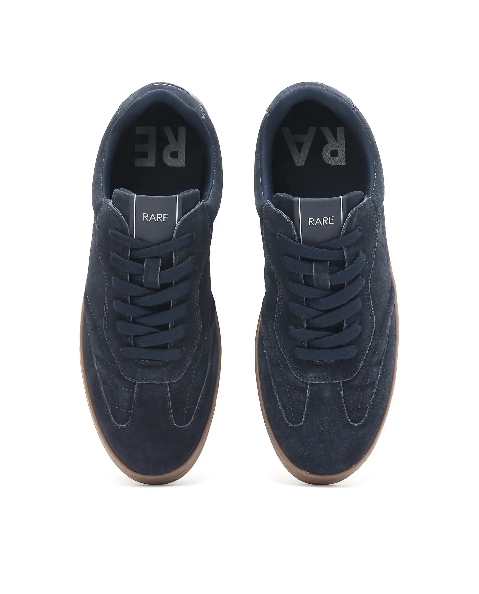 Rare Rabbit Men's Burnie Navy Lace-Up Closure Suede Sneaker