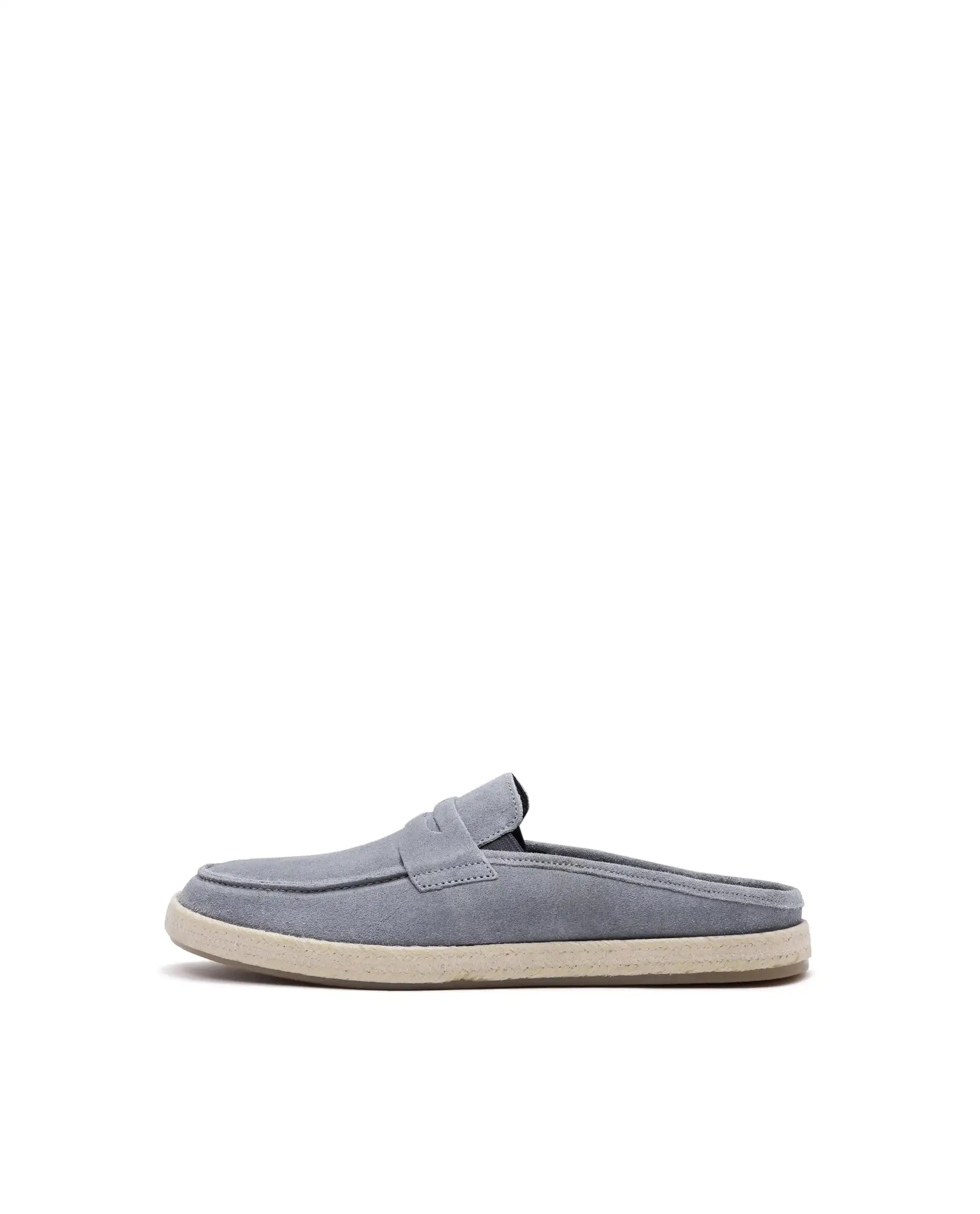 Rare Rabbit Men Diago Light Grey Suede Leather Slip-On Closure Shoes