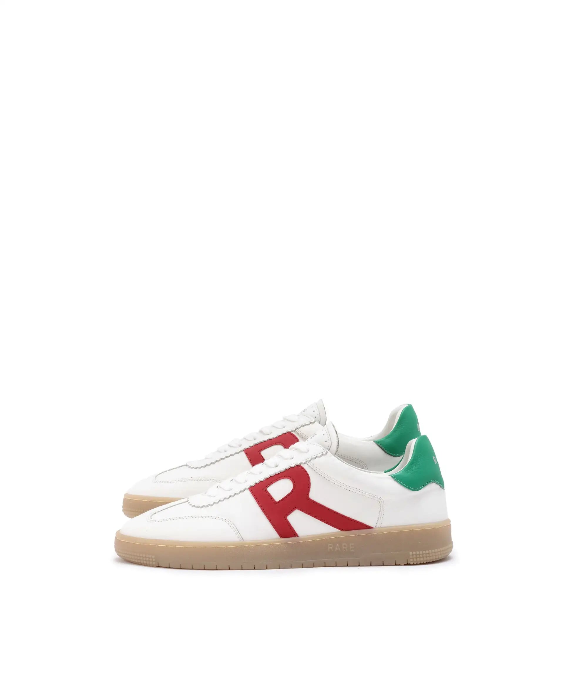 Rare Rabbit Men's Dorset White Oxford Style Colorblocked Smart Casual Leather Sneaker