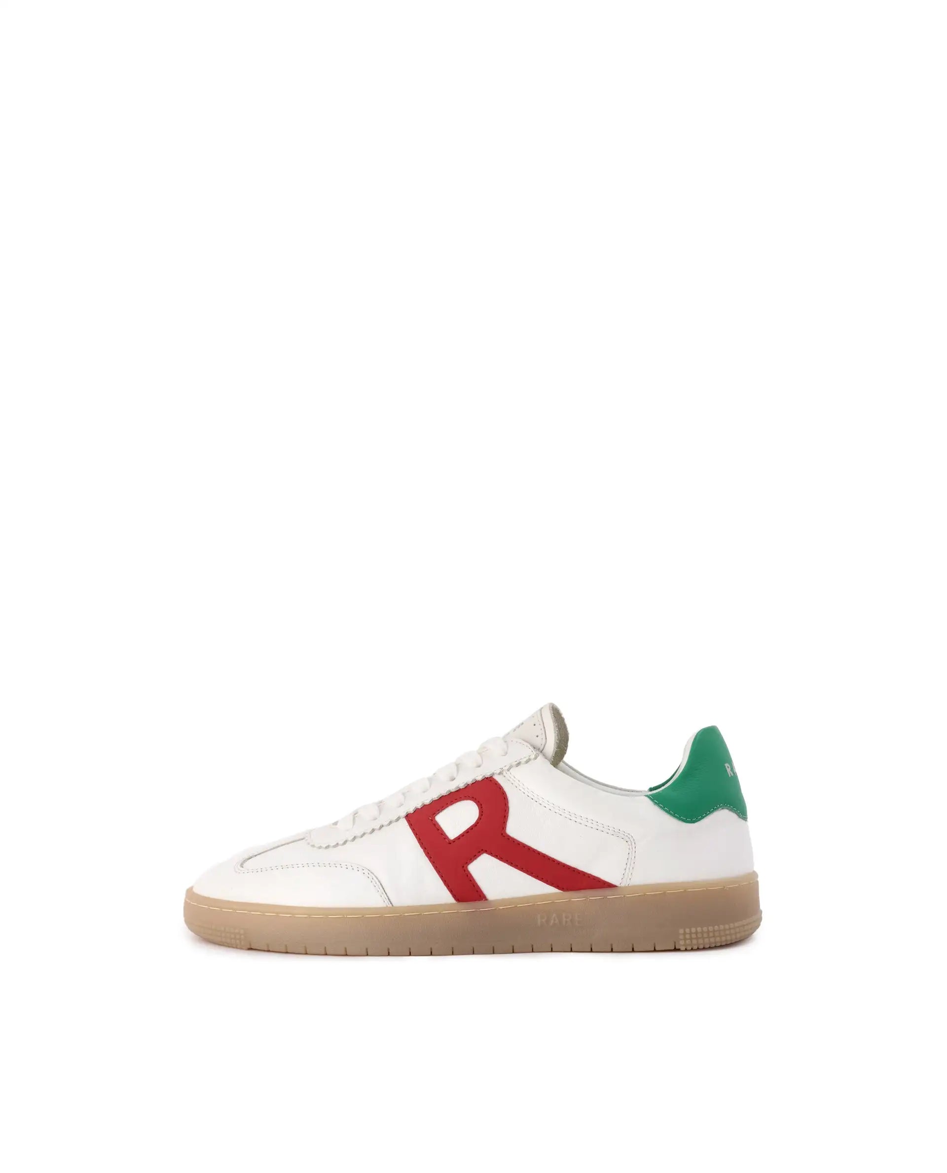 Rare Rabbit Men's Dorset White Oxford Style Colorblocked Smart Casual Leather Sneaker