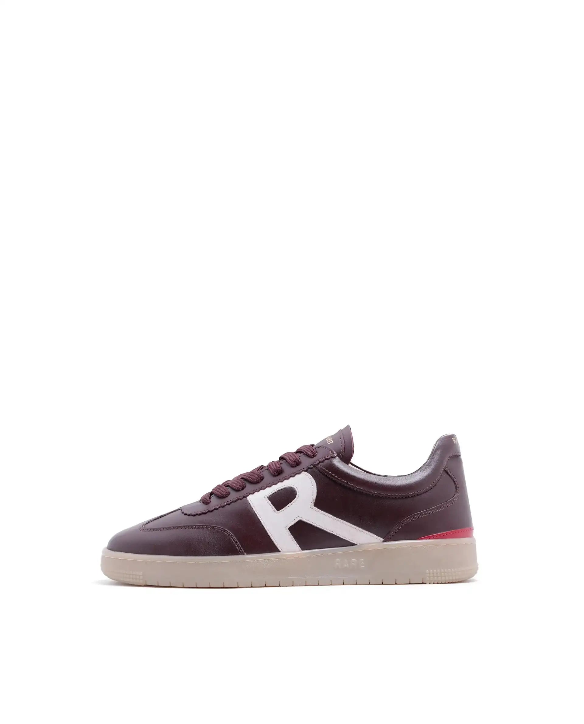 Rare Rabbit Men Dorset Pro Burgundy Genuine Leather Shoes Low-Top Lace-Up Dual Tone Sneaker Shoes