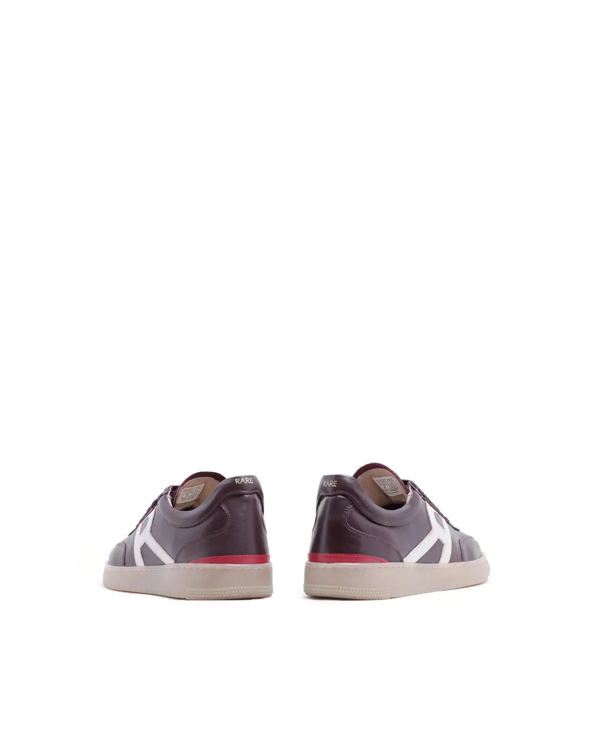 Rare Rabbit Men Dorset Pro Burgundy Genuine Leather Shoes Low-Top Lace-Up Dual Tone Sneaker Shoes
