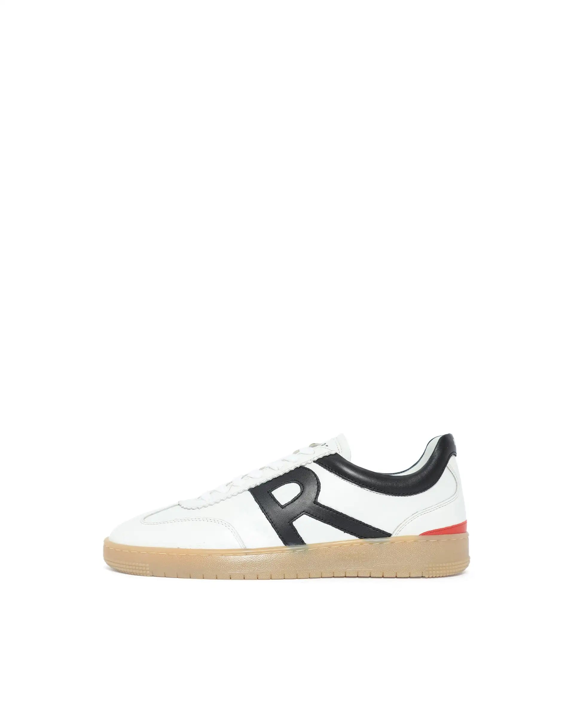 Rare Rabbit Men's Dorset Pro White Genuine Leather Shoes Low-Top Lace-Up Dual Tone Sneaker Shoes