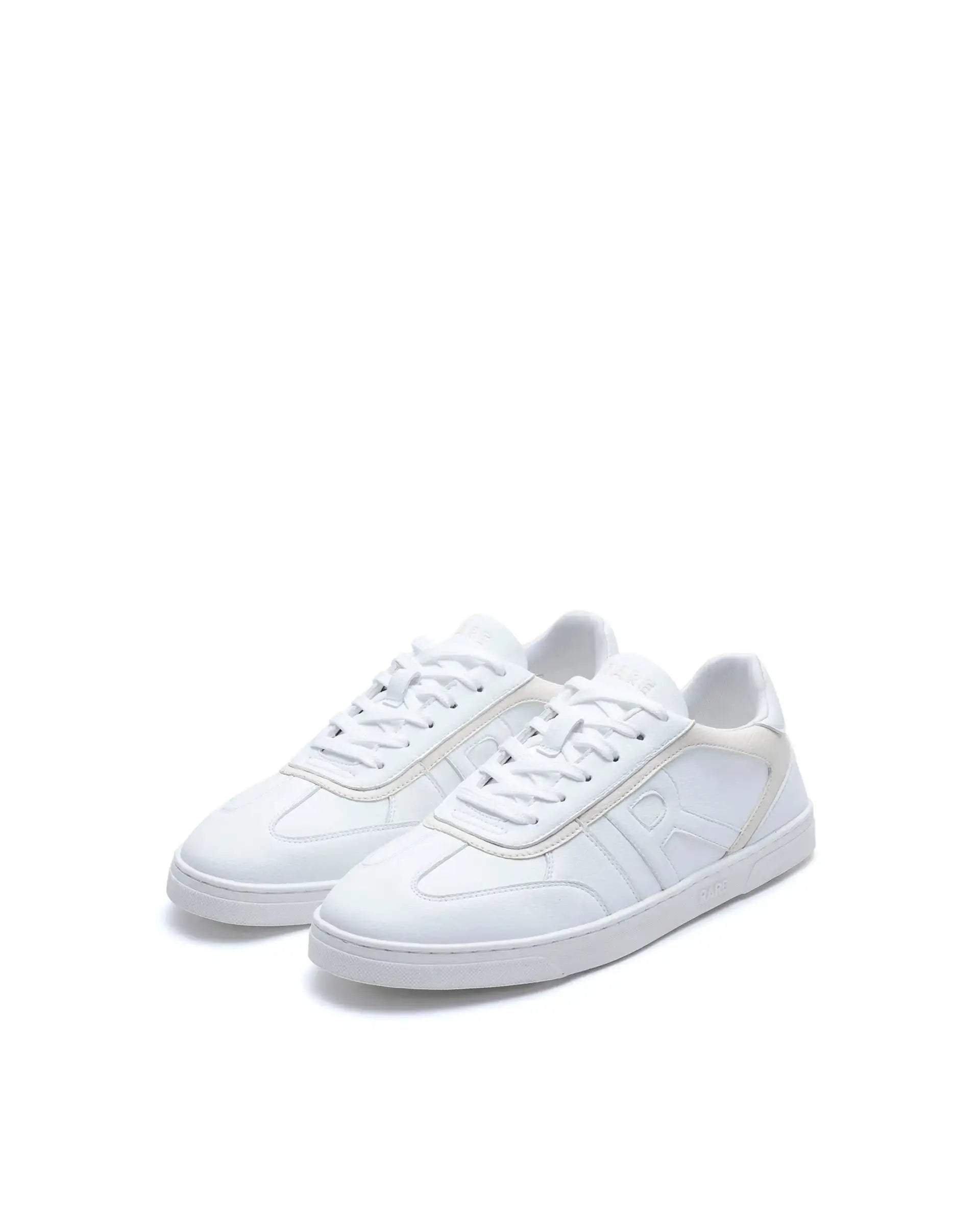 Rare Rabbit Men's Dual White Micro Leather Sneaker