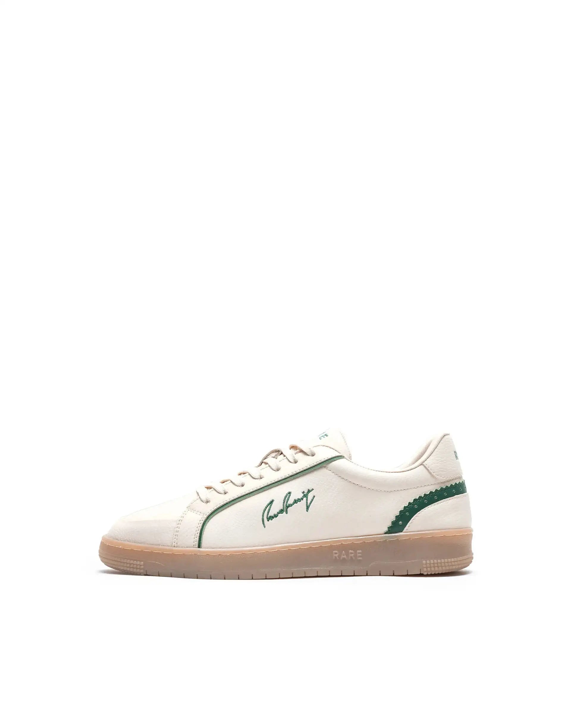 Rare Rabbit Men's Elleo Beige Micro Leather Sneaker
