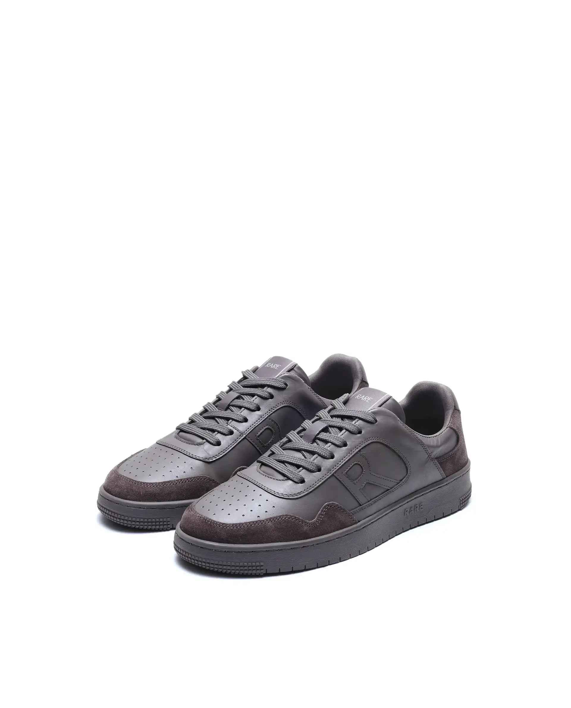 Rare Rabbit Men's Elysium Dark Grey Lace-Up Closure Sneaker