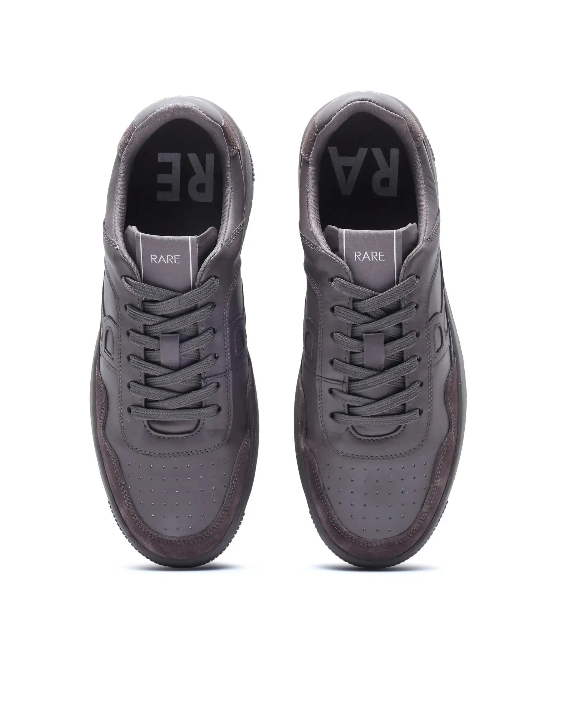 Rare Rabbit Men's Elysium Dark Grey Lace-Up Closure Sneaker