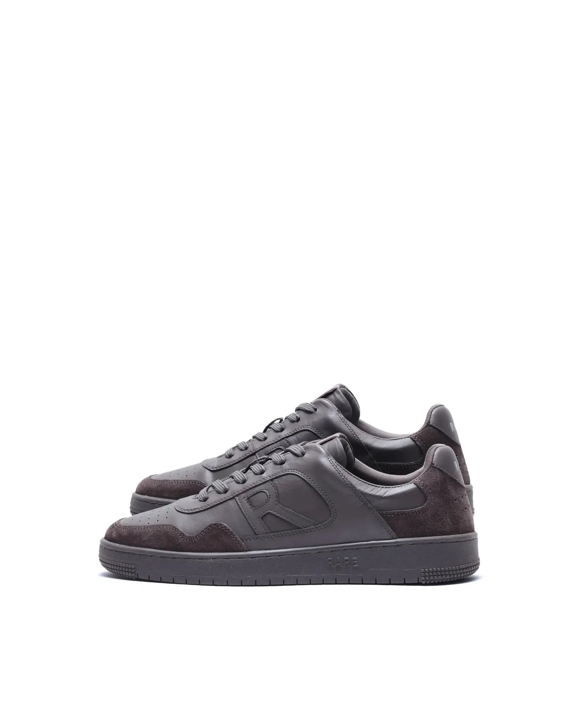 Rare Rabbit Men's Elysium Dark Grey Lace-Up Closure Sneaker