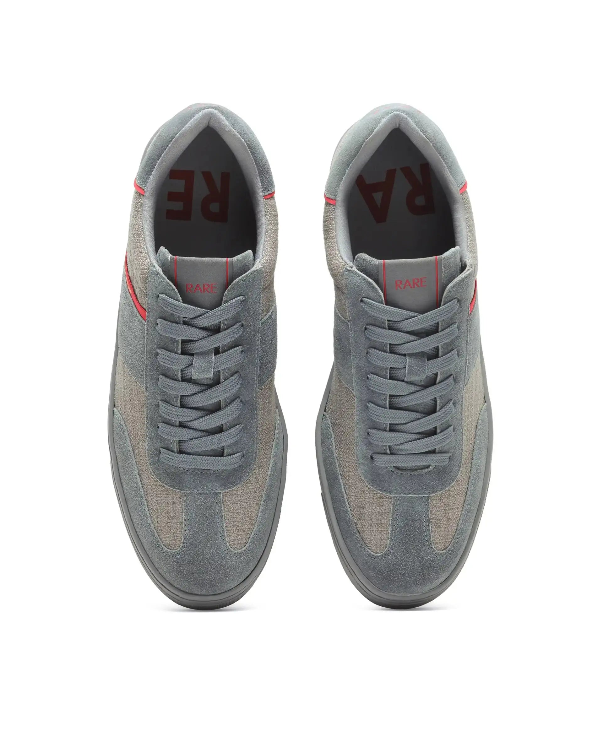 Rare Rabbit Men's Fizzo Grey Suede Sneaker