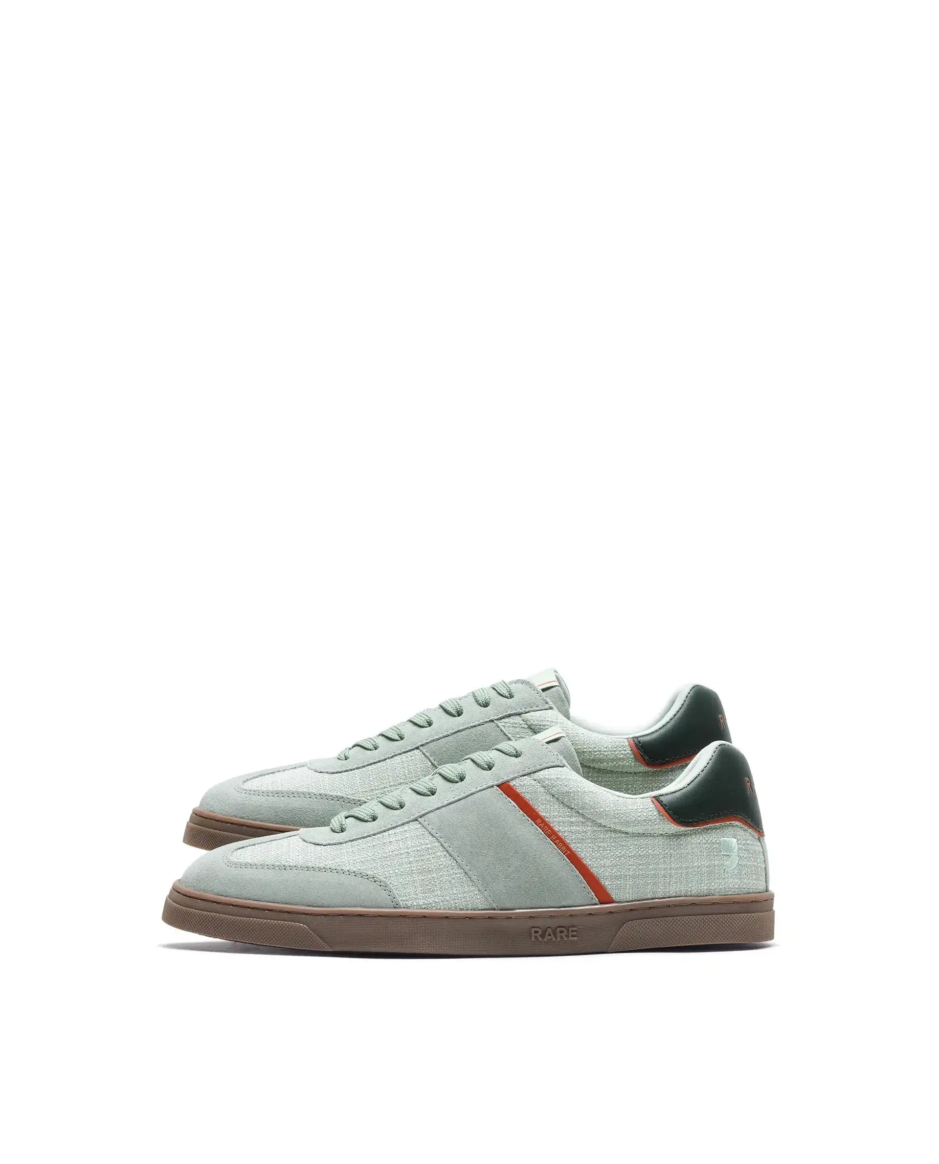 Rare Rabbit Men's Fizzo Light Sage Suede Sneaker