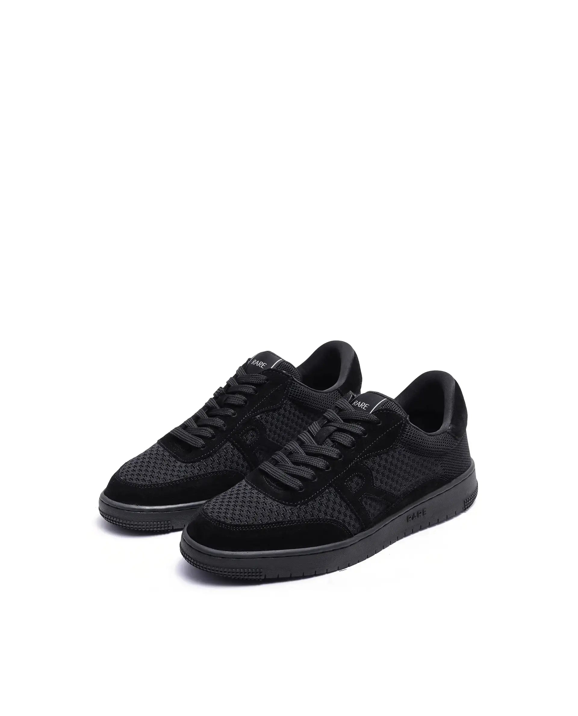 Rare Rabbit Men's Flint Black Lace-Up Closure Sneaker