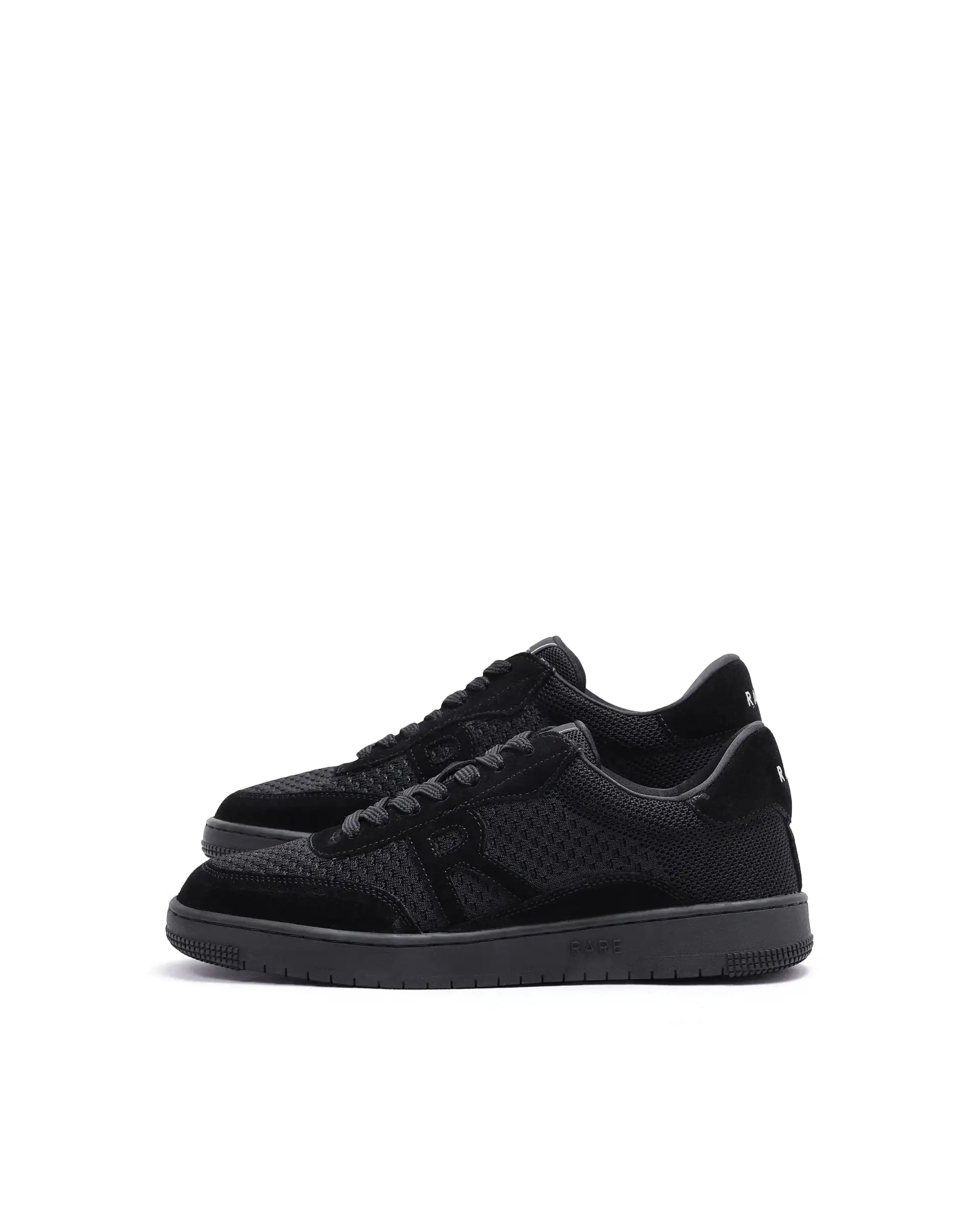 Rare Rabbit Men's Flint Black Lace-Up Closure Sneaker