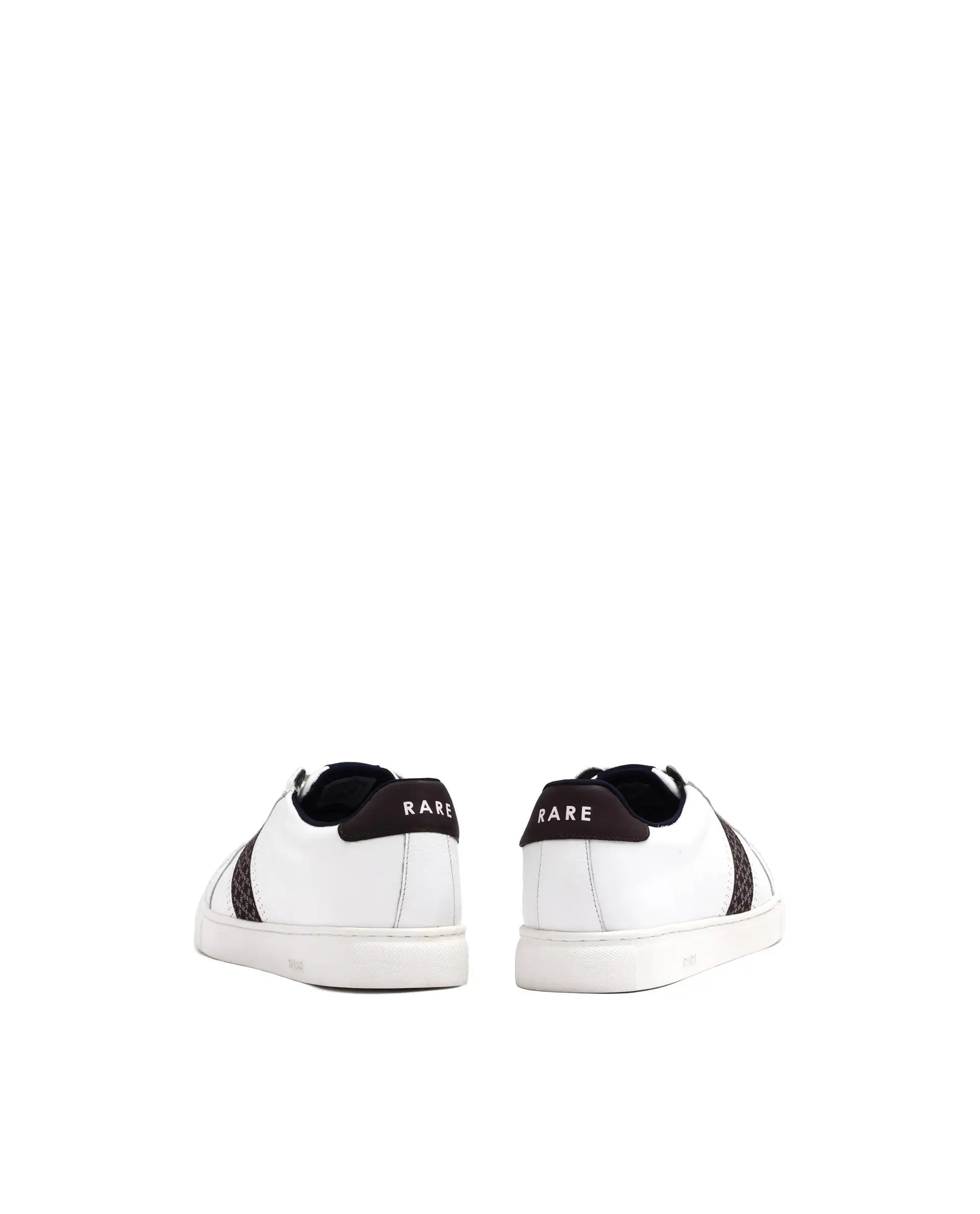 Rare Rabbit Men's Galileo Pro White Round Toe Monogram Branding Smart Casual Sneaker Shoes