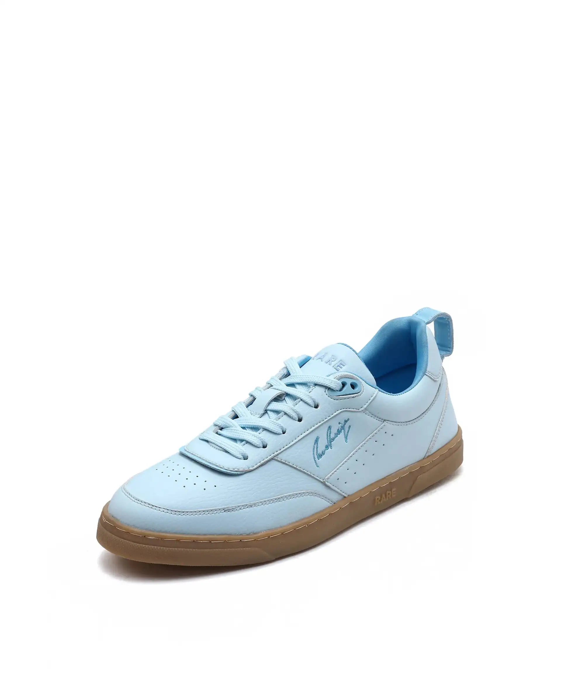 Rare Rabbit Men's Garen Blue Micro Fiber Causal Sneaker