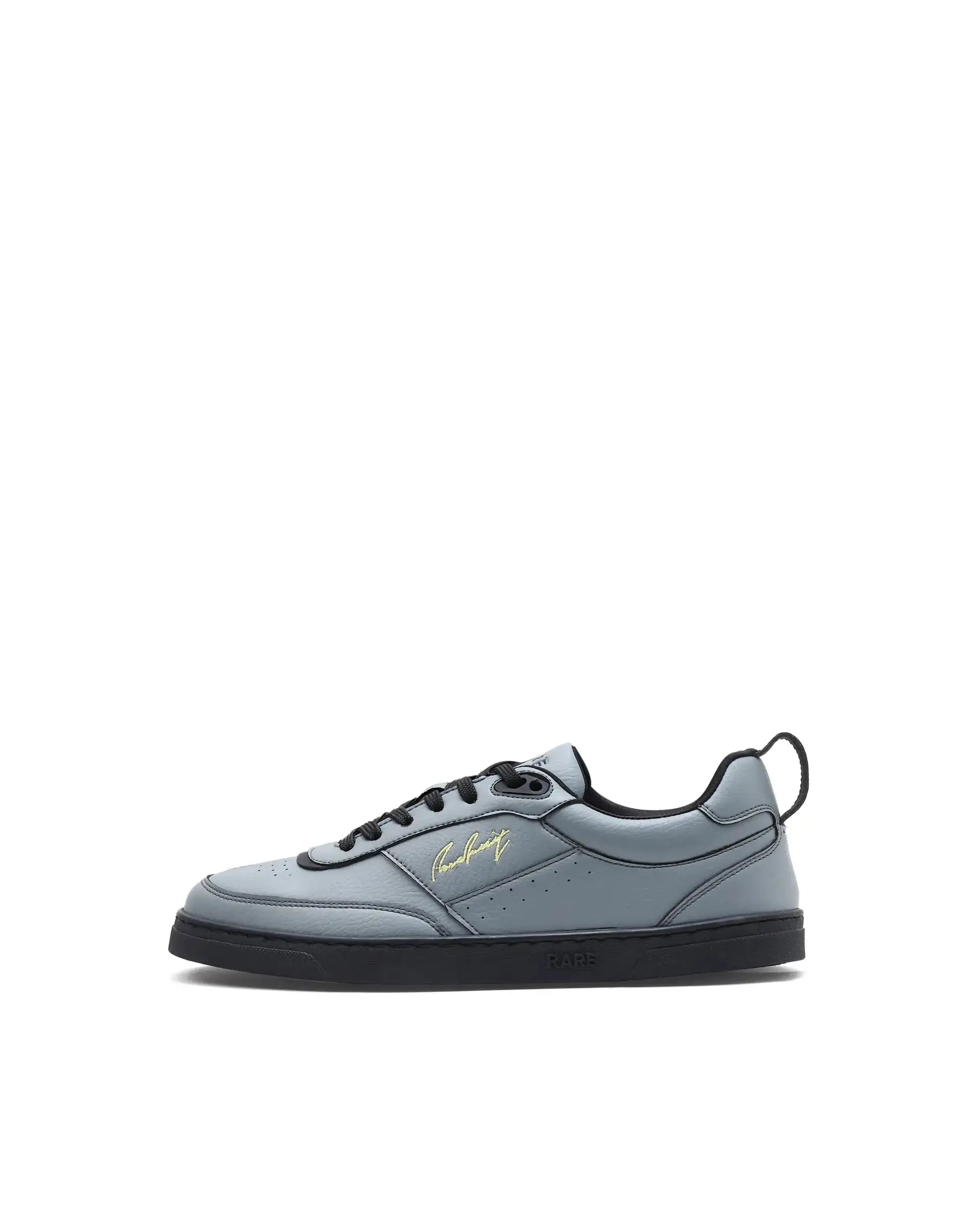 Rare Rabbit Men's Garen Grey Micro Fiber Causal Sneaker