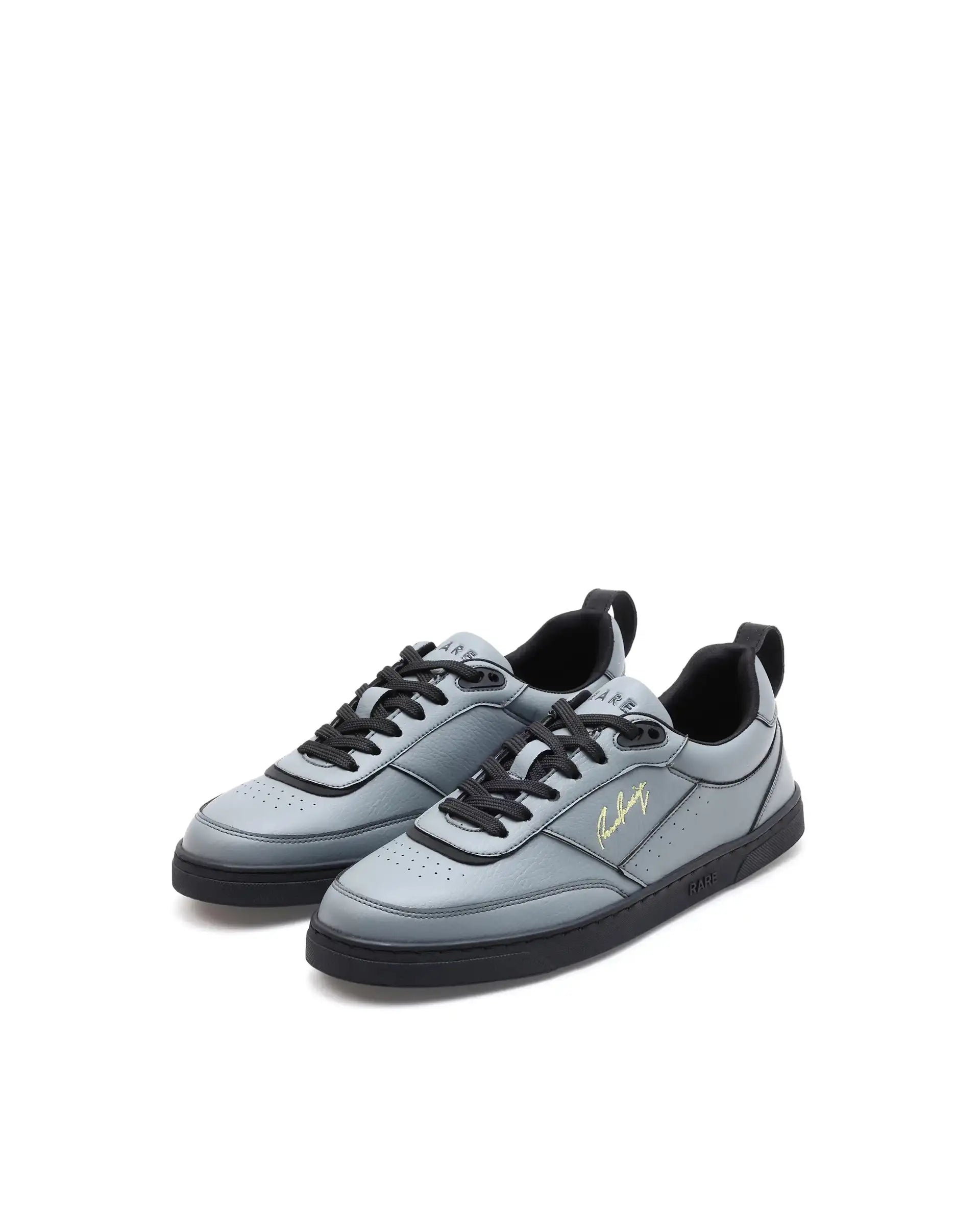 Rare Rabbit Men's Garen Grey Micro Fiber Causal Sneaker