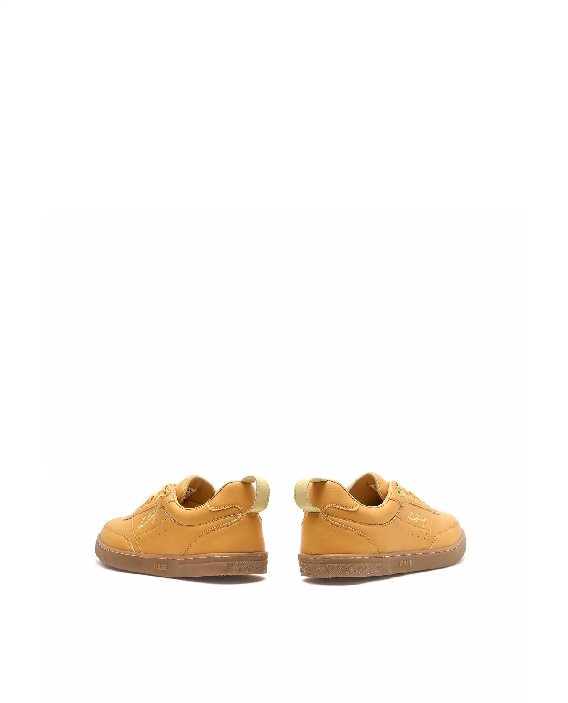 Rare Rabbit Men's Garen Mustard Micro Fiber Causal Sneaker