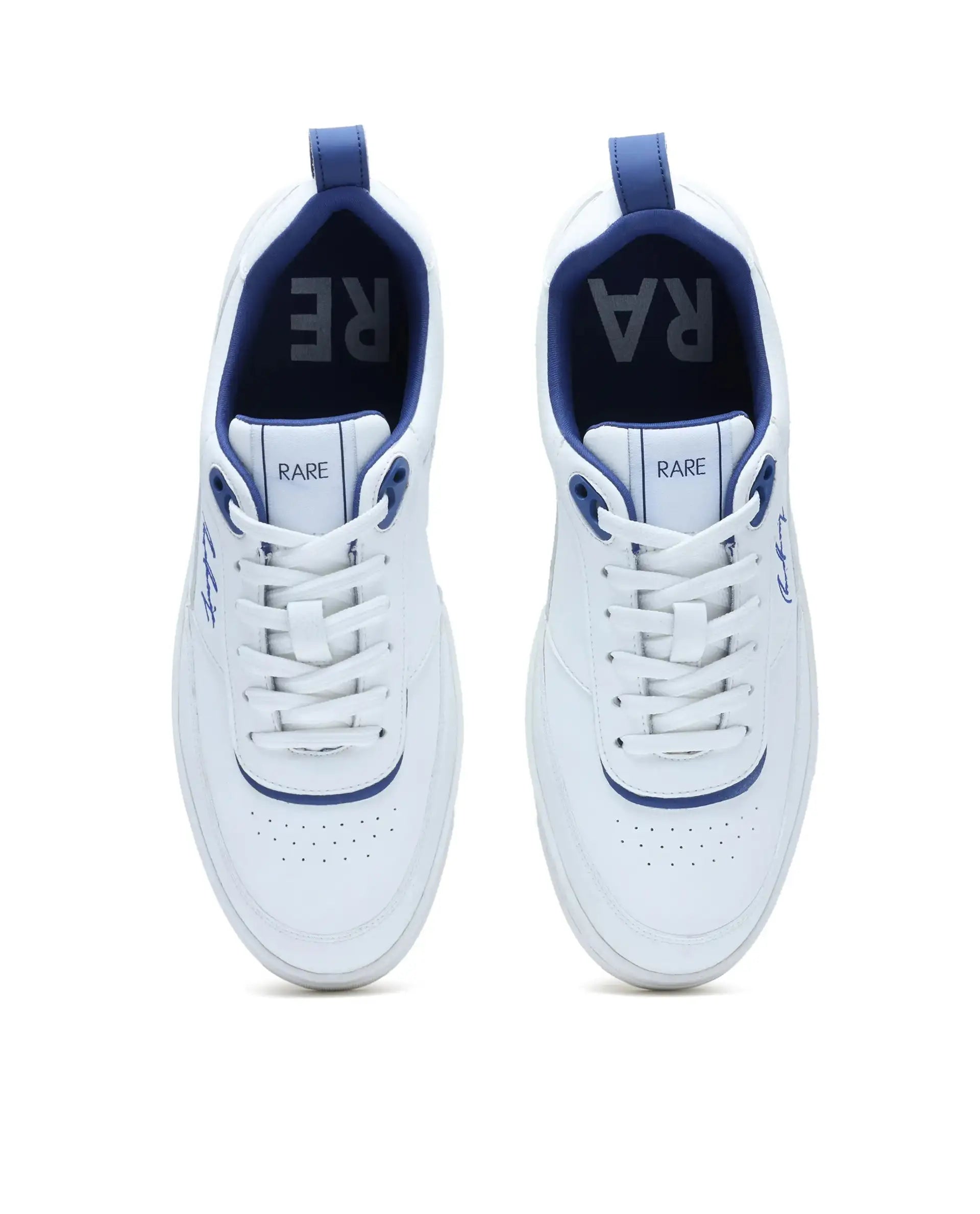 Rare Rabbit Men's Garen Navy Micro Fiber Causal Sneaker