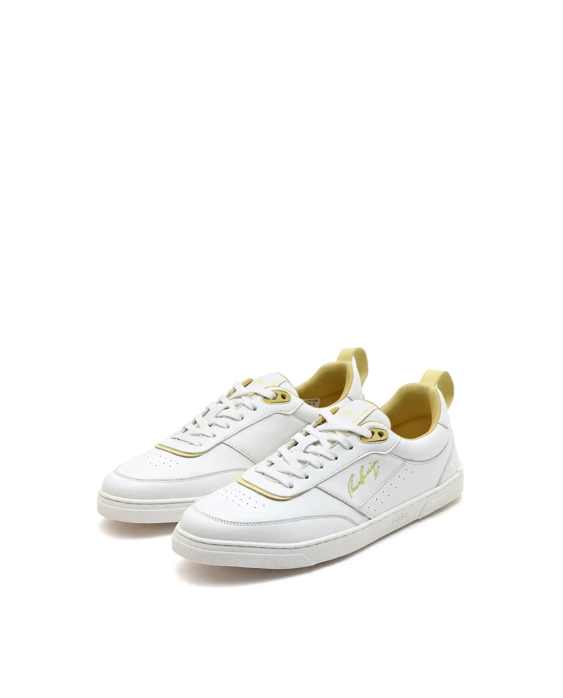 Rare Rabbit Men's Garen Yellow Micro Fibercausal Sneaker