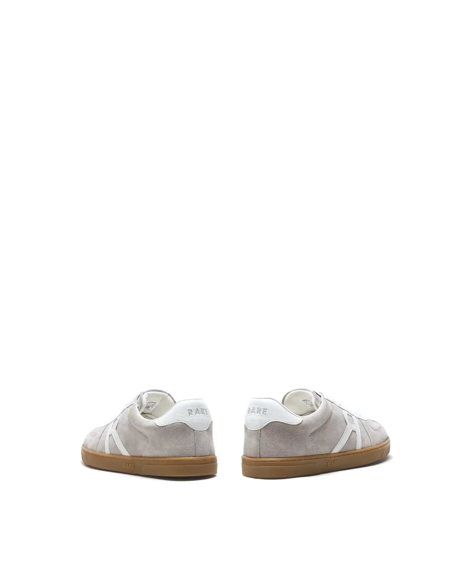 Rare Rabbit Men's Greg Light Grey Lace-Up Closure Suede Sneaker