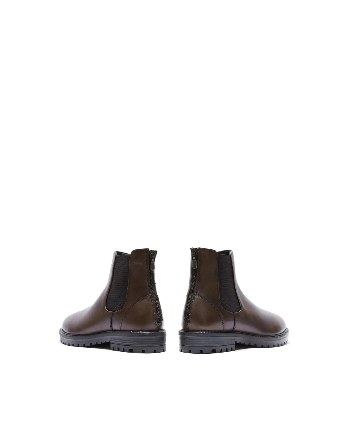 Rare Rabbit Men's Gum-1 Brown Leather Fabric Chelsea Boots