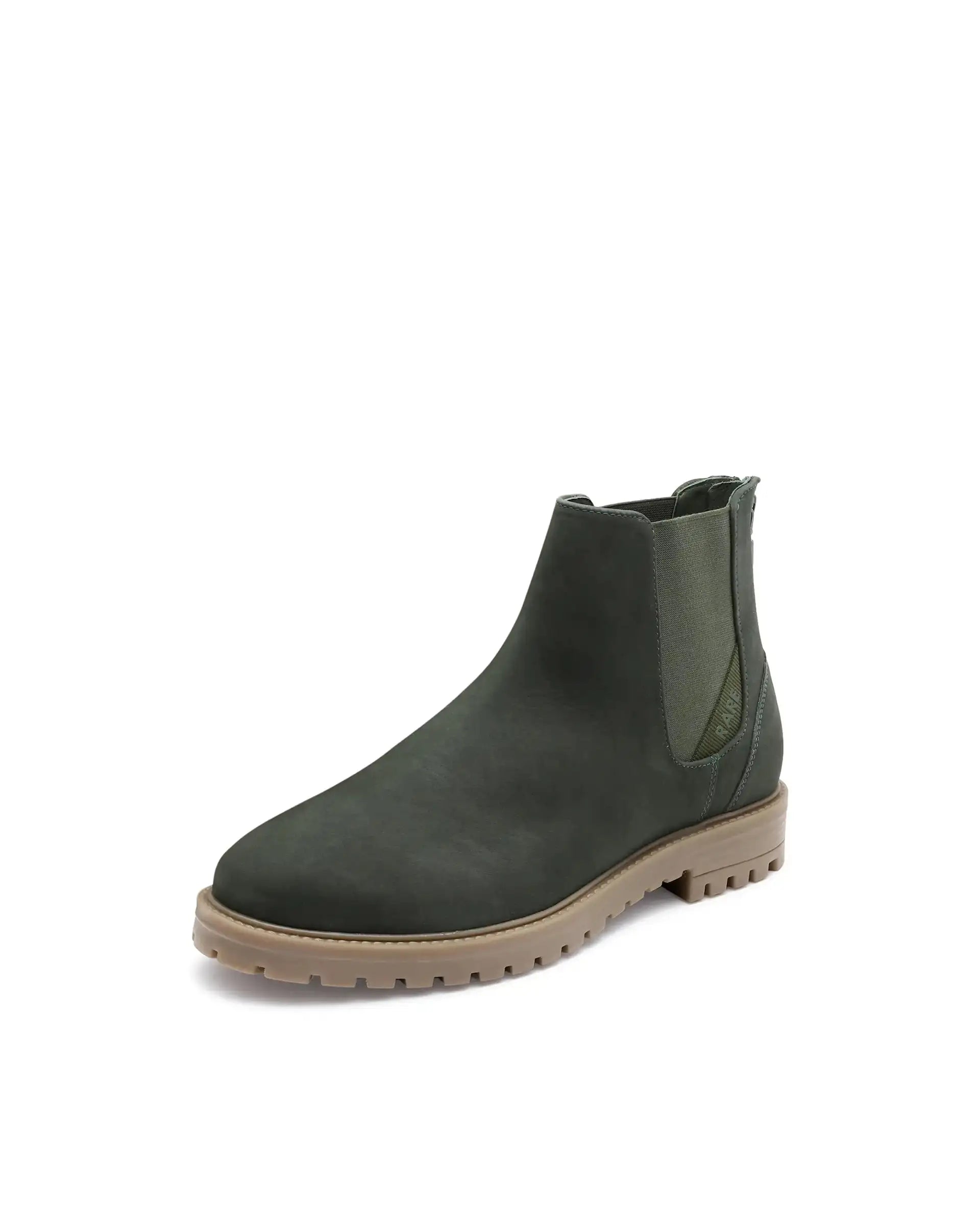 Rare Rabbit Men's Gum Pro Green Classic Chelsea Boot