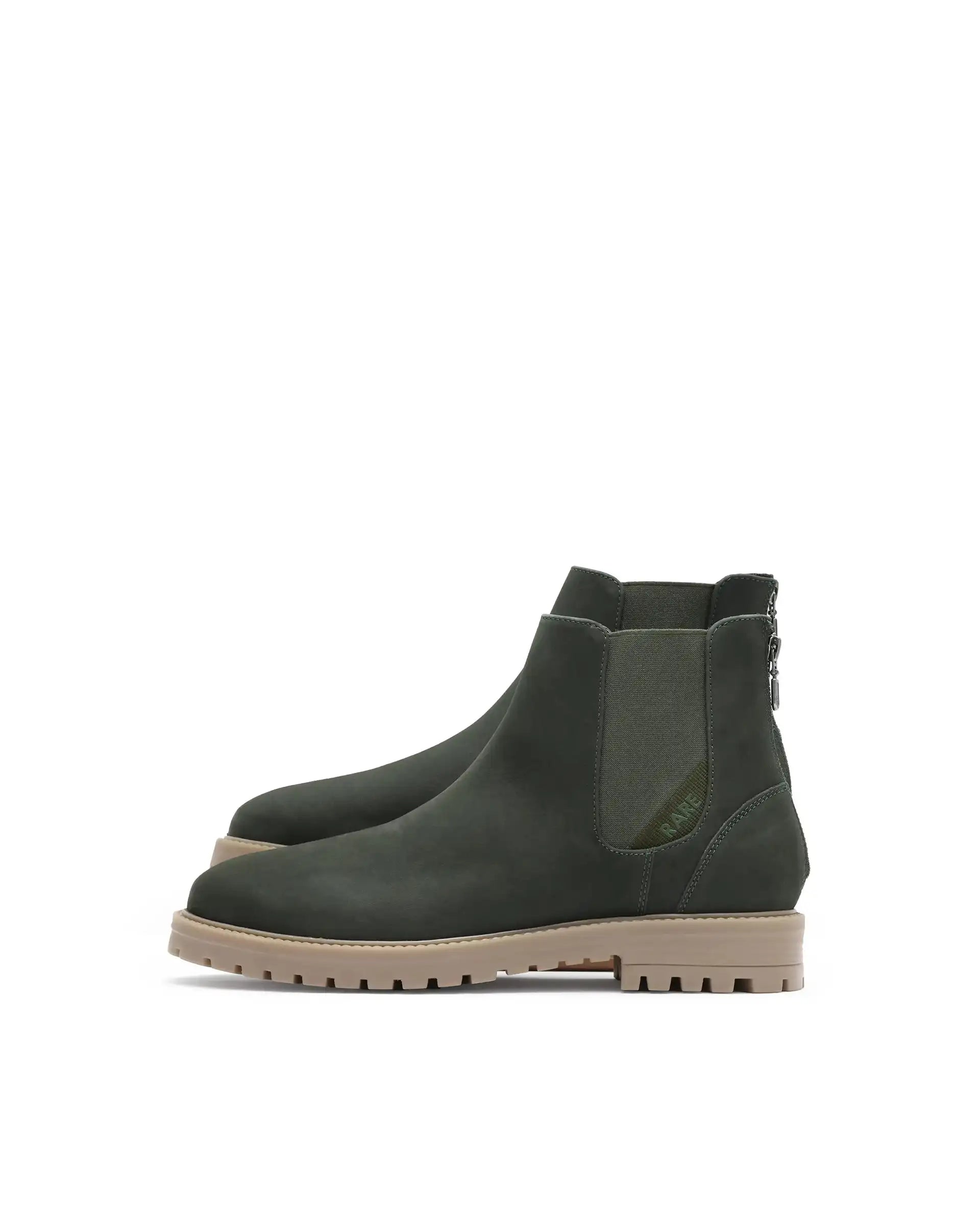 Rare Rabbit Men's Gum Pro Green Classic Chelsea Boot