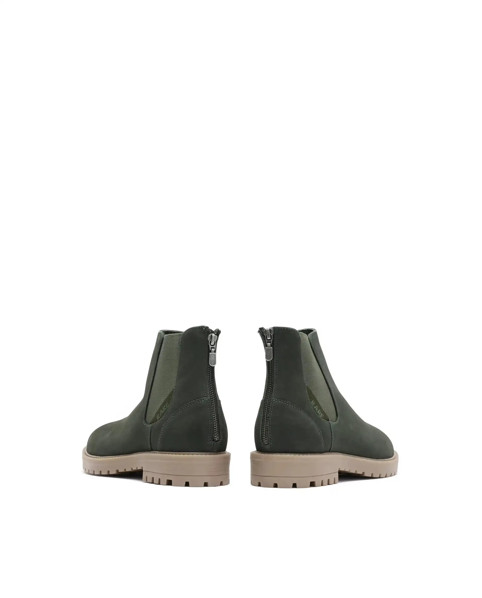 Rare Rabbit Men's Gum Pro Green Classic Chelsea Boot