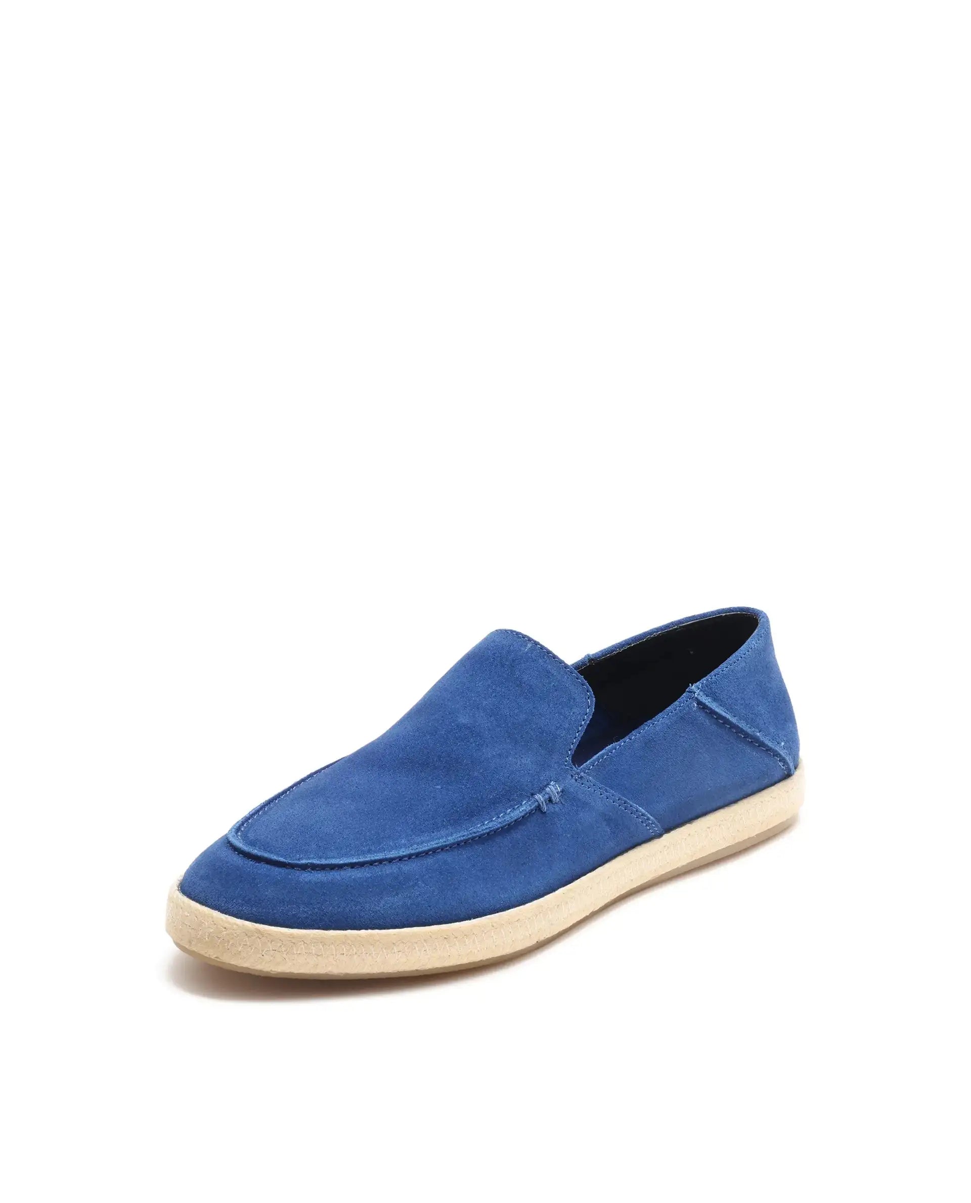 Rare Rabbit Men Havana Ink Blue Suede Leather Slip-On Closure Shoes